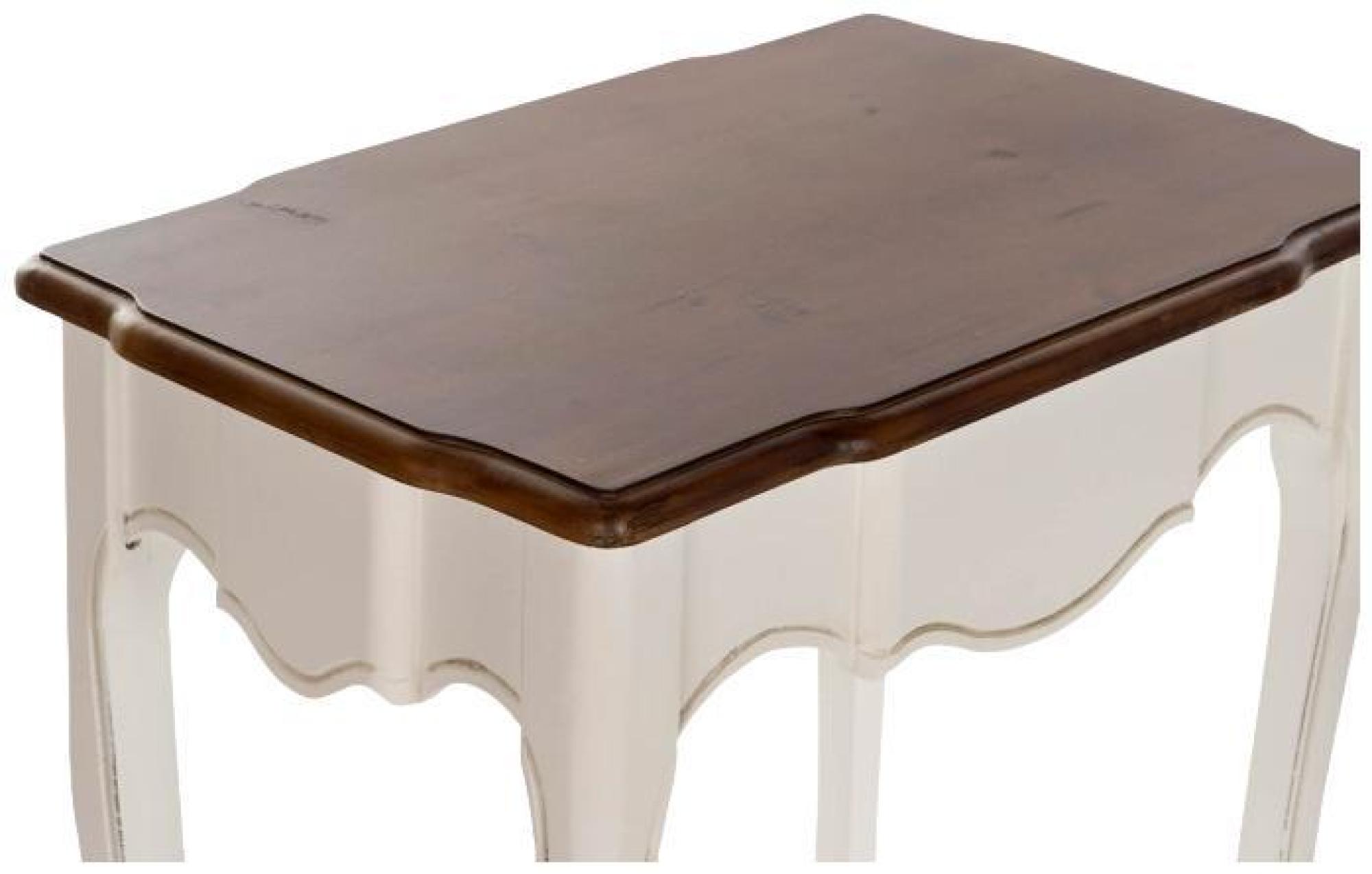 Product photograph of Chloe White And Brown Wood Set Of 3 Side Table from Choice Furniture Superstore.