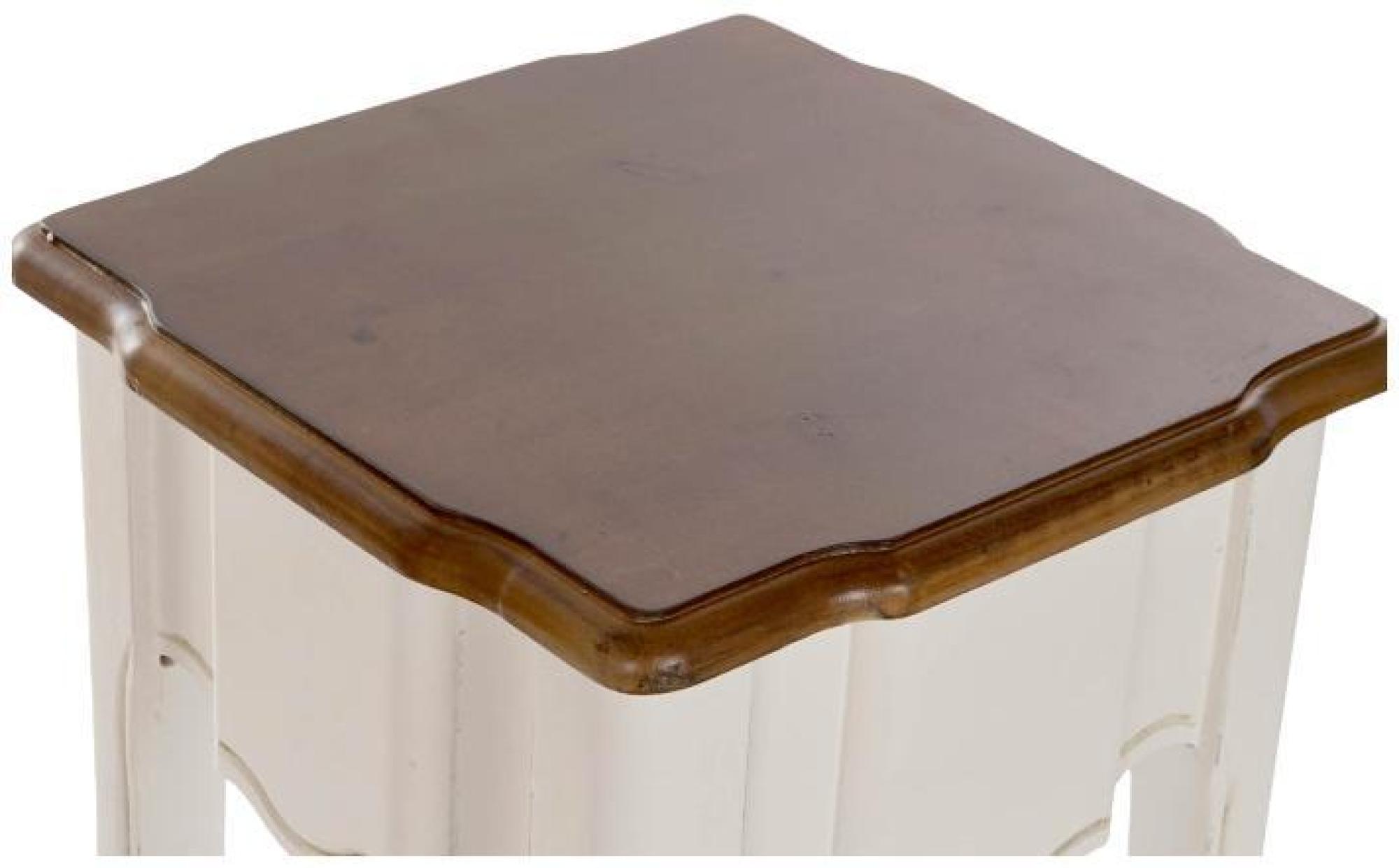 Product photograph of Chloe White And Brown Wood Set Of 2 Side Table from Choice Furniture Superstore.