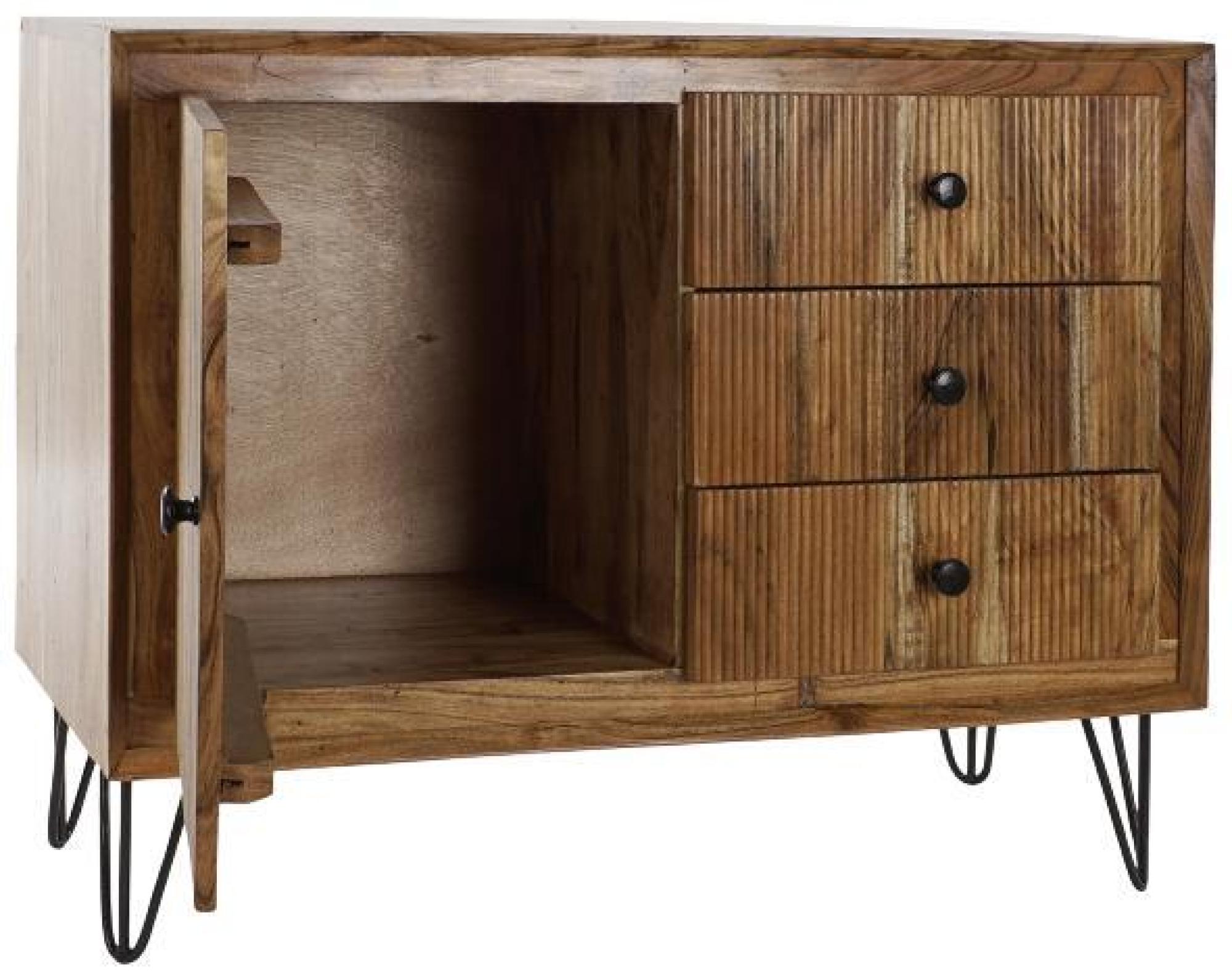 Dali Brown Acacia Wood 1 Door Small Sideboard CFS UK