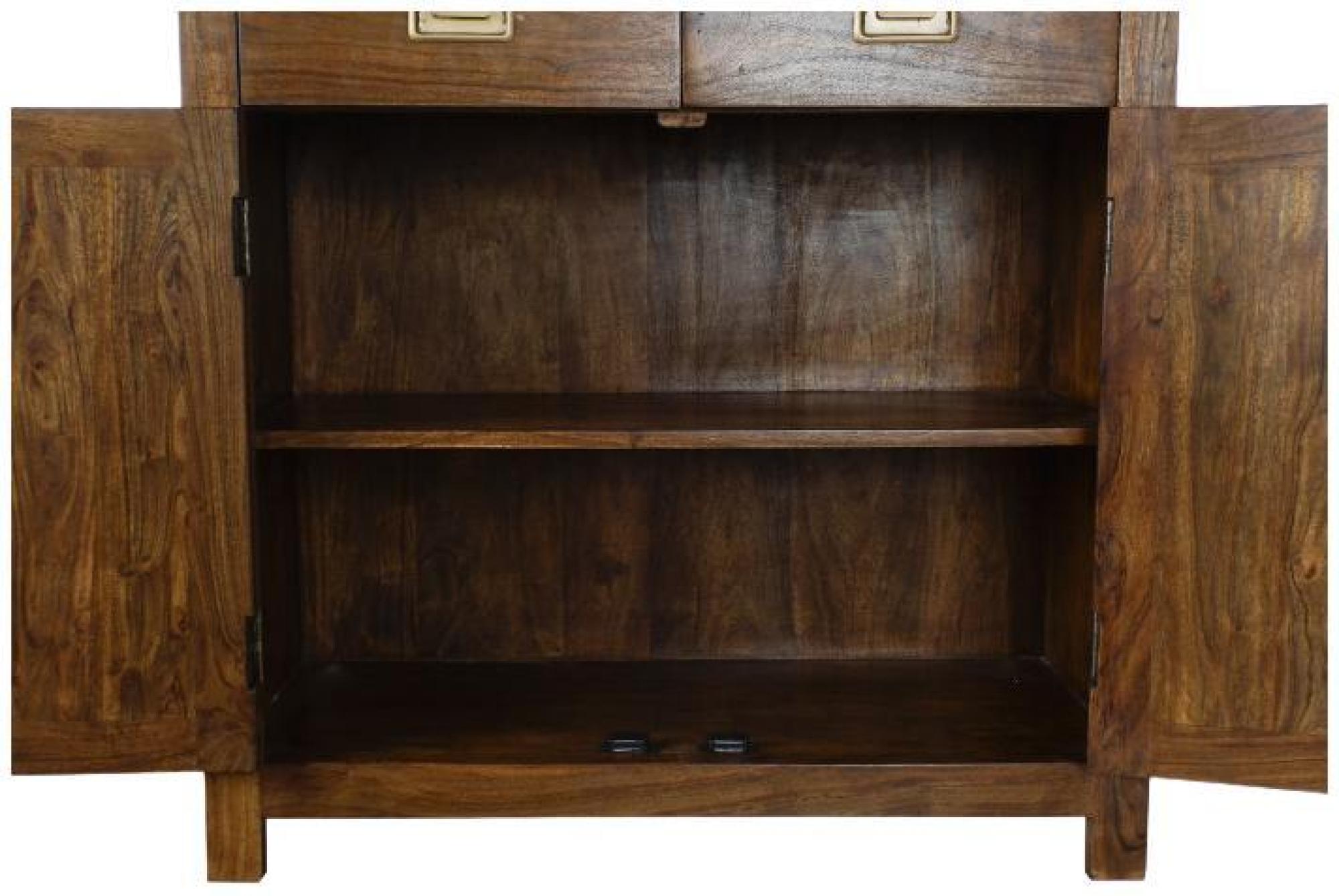 Product photograph of Jaisalmer Dark Acacia Wood Display Cabinet from Choice Furniture Superstore.