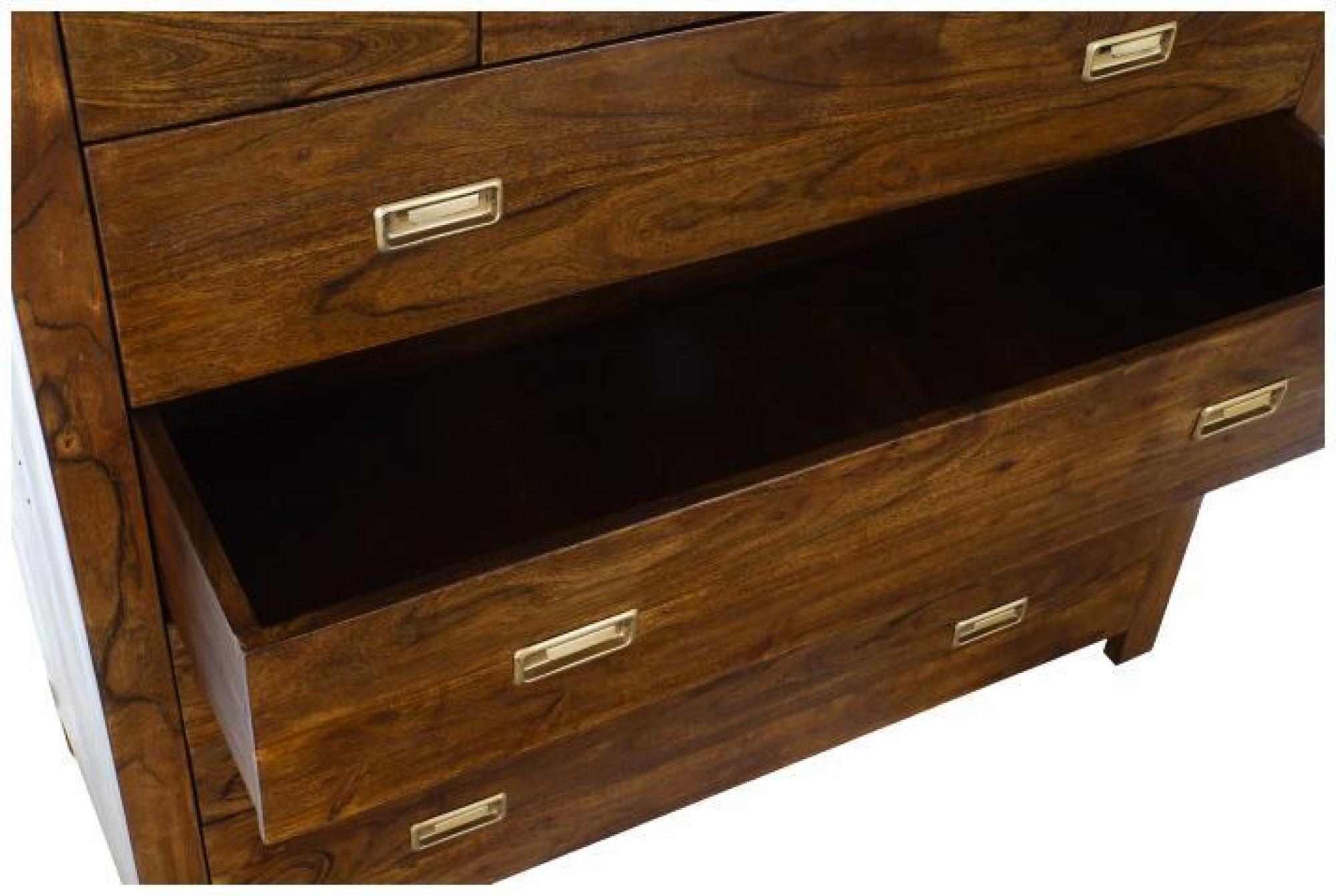 Product photograph of Jaisalmer Dark Acacia Wood Multi Drawer Chest from Choice Furniture Superstore.