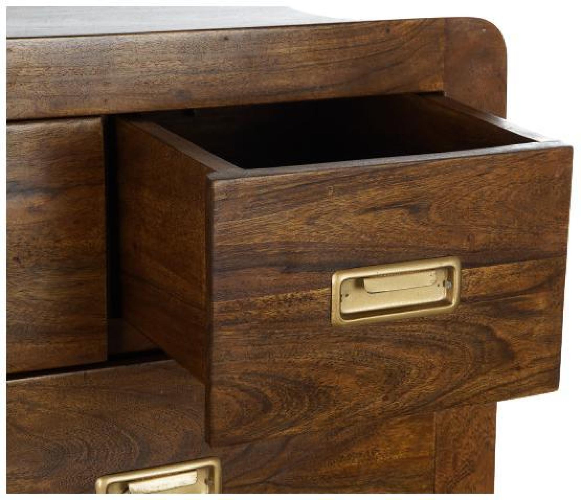 Product photograph of Jaisalmer Dark Acacia Wood Multi Drawer Chest from Choice Furniture Superstore.