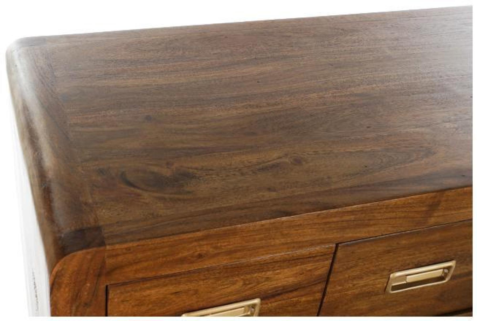 Product photograph of Jaisalmer Dark Acacia Wood Multi Drawer Chest from Choice Furniture Superstore.