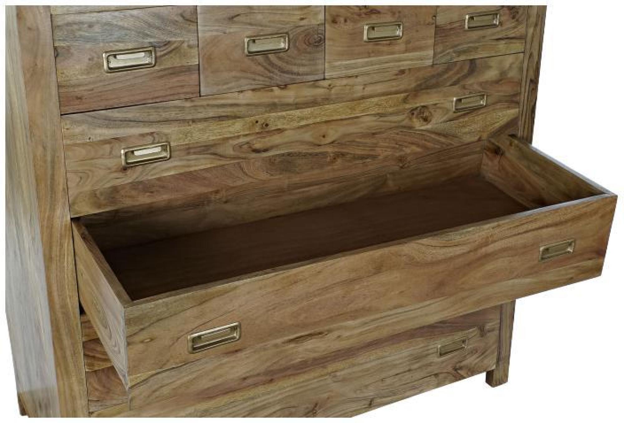 Product photograph of Baltimore Natural Acacia Multi Drawer Cabinet from Choice Furniture Superstore.