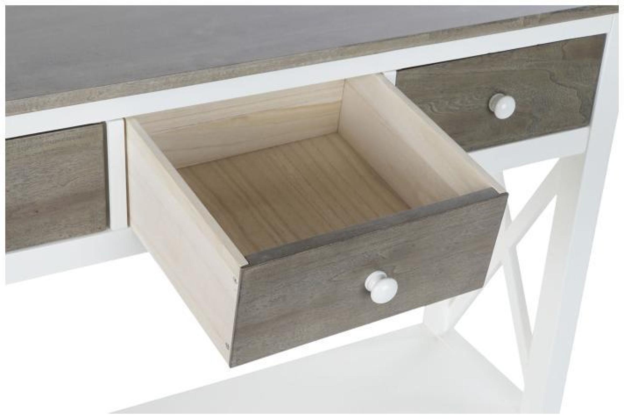 Product photograph of Detroit White And Grey 3 Drawer Console Table from Choice Furniture Superstore.