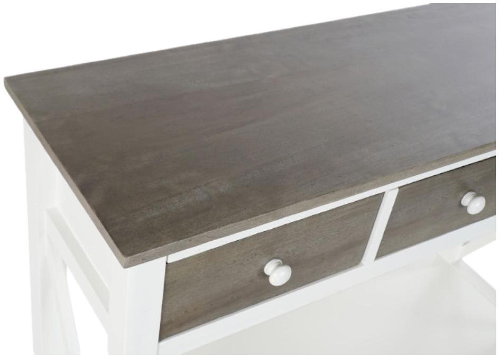 Product photograph of Detroit White And Grey 3 Drawer Console Table from Choice Furniture Superstore.