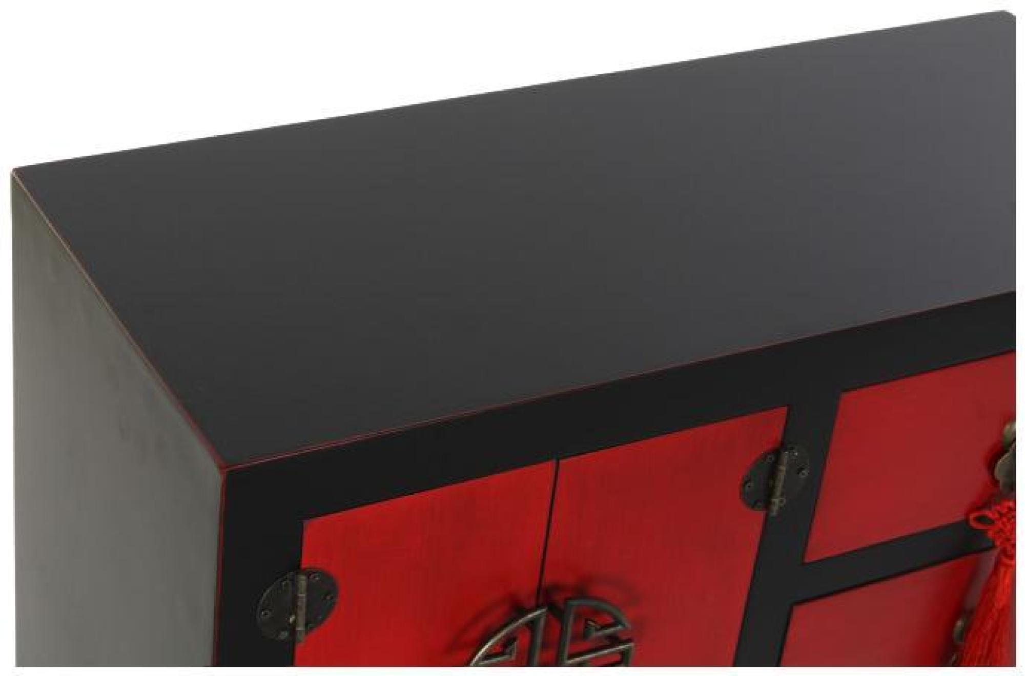 Product photograph of Fusion Red And Black 2 Door Console Table from Choice Furniture Superstore.