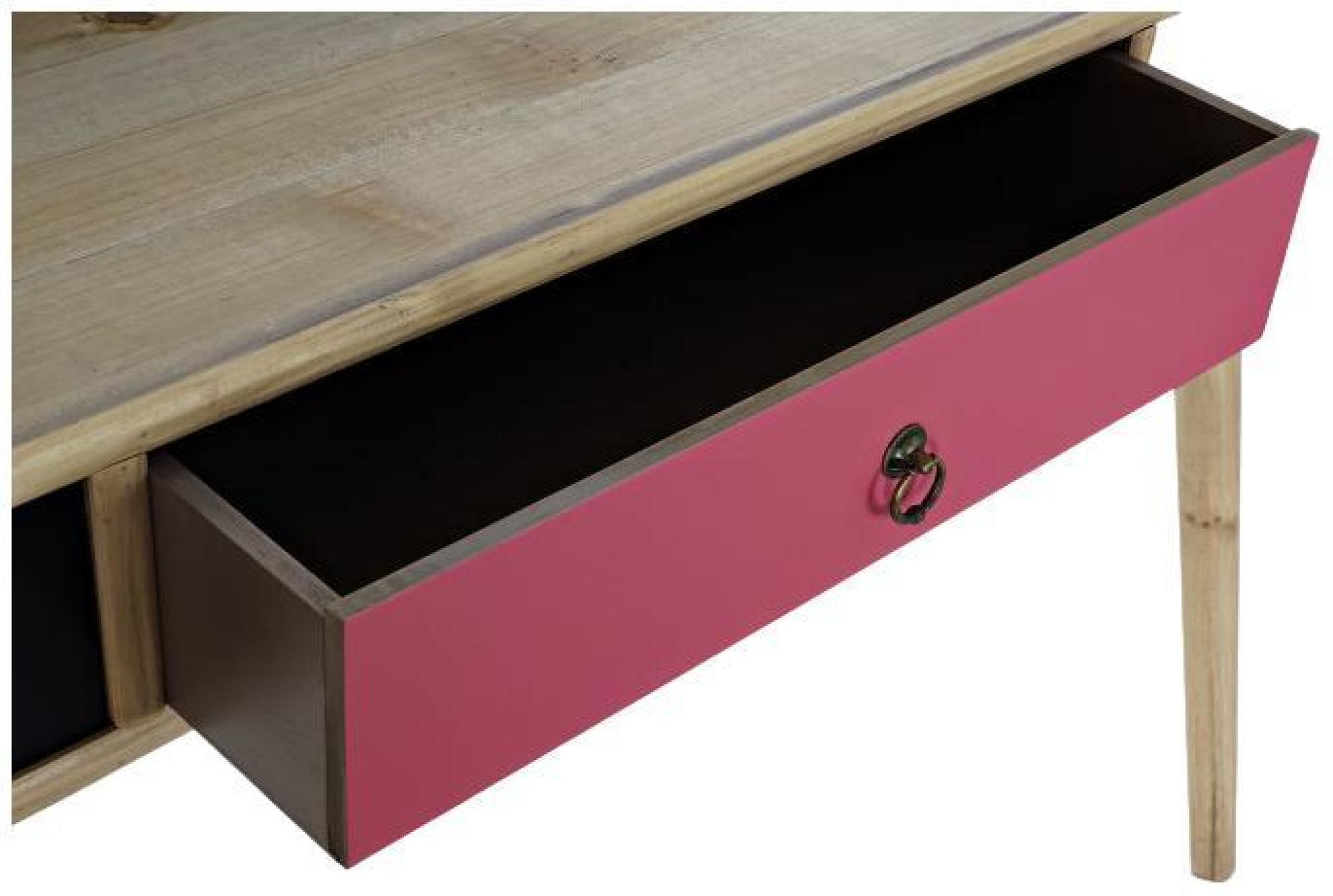 Product photograph of Fusion Multi Coloured Wood 5 Drawer Writing Desk from Choice Furniture Superstore.