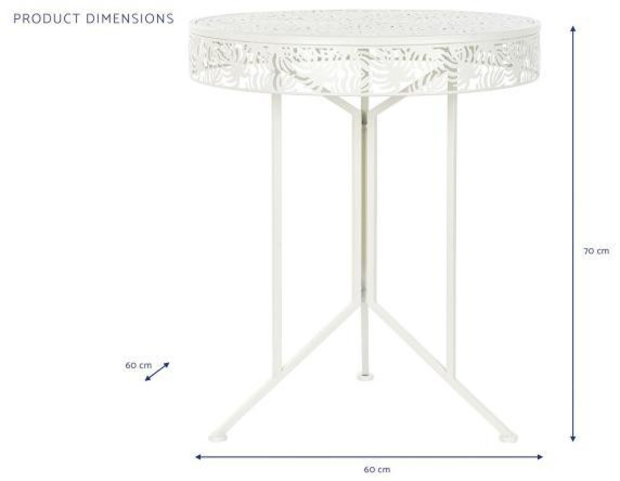 Product photograph of Loft Brooklyn White Metal Round Side Table from Choice Furniture Superstore.