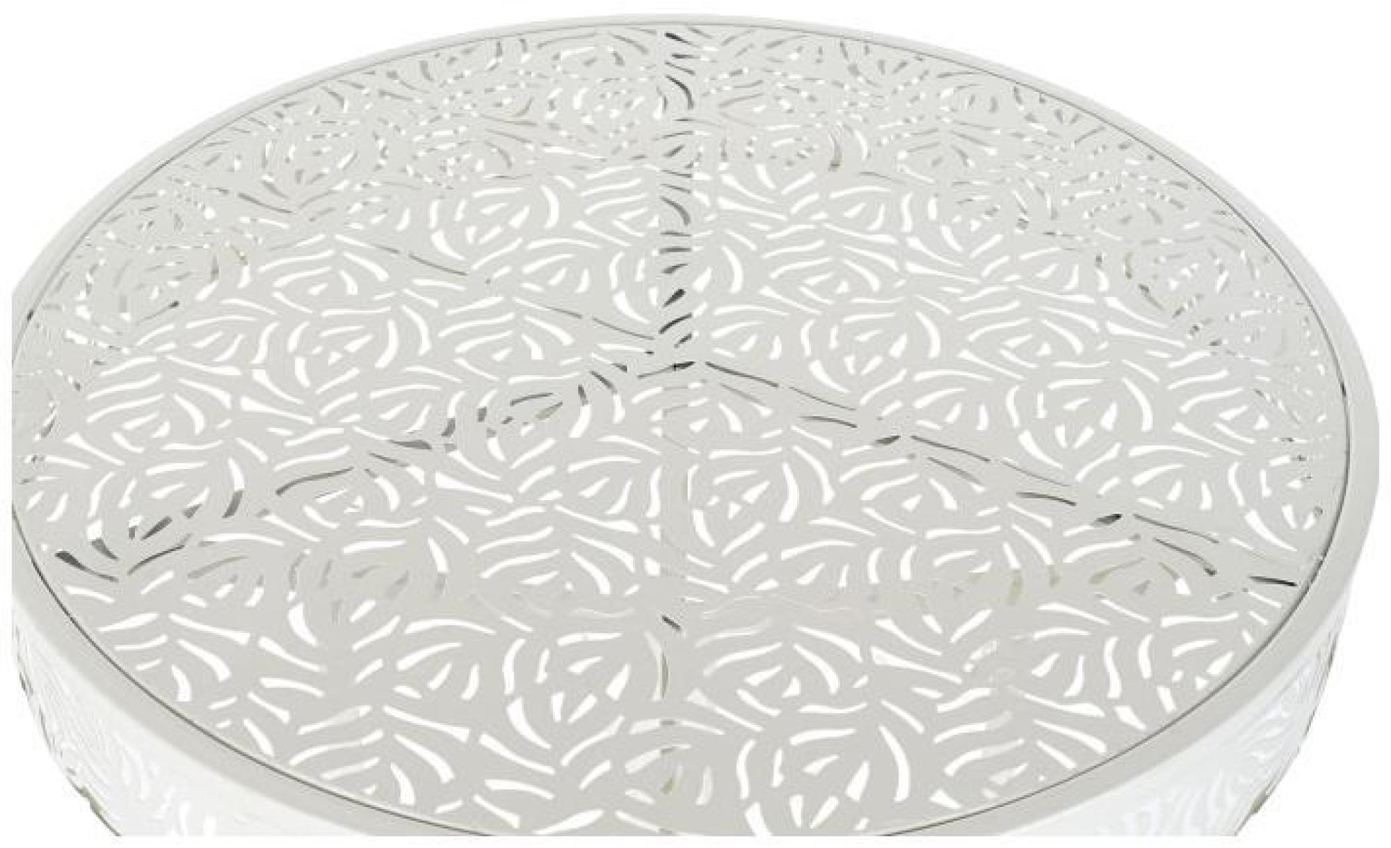 Product photograph of Loft Brooklyn White Metal Round Side Table from Choice Furniture Superstore.