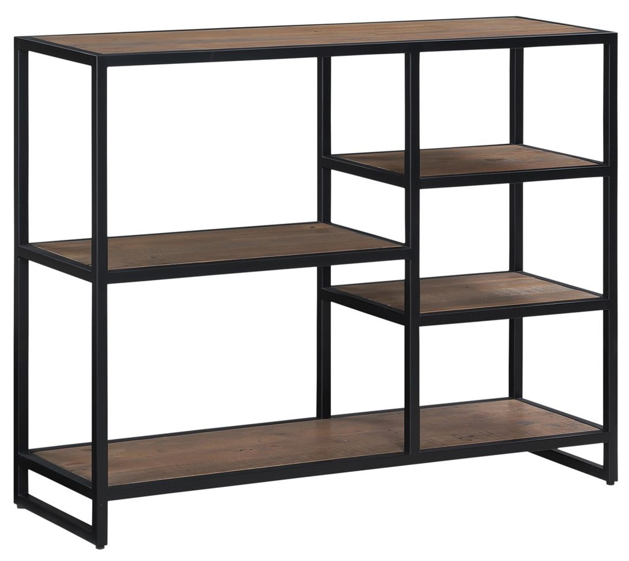 Product photograph of Ooki Reclaimed Wood Low Bookcase from Choice Furniture Superstore.