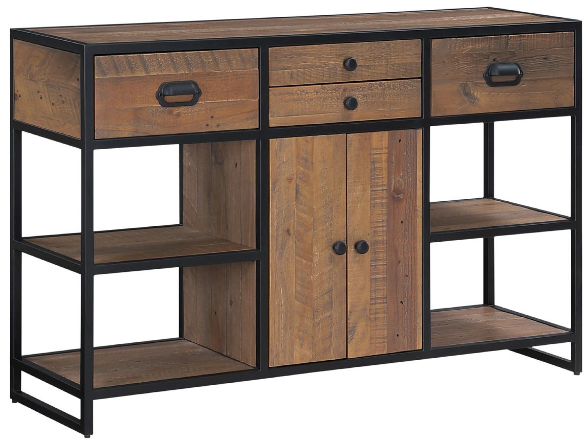 Product photograph of Ooki Reclaimed Wood 2 Door Console Table from Choice Furniture Superstore.