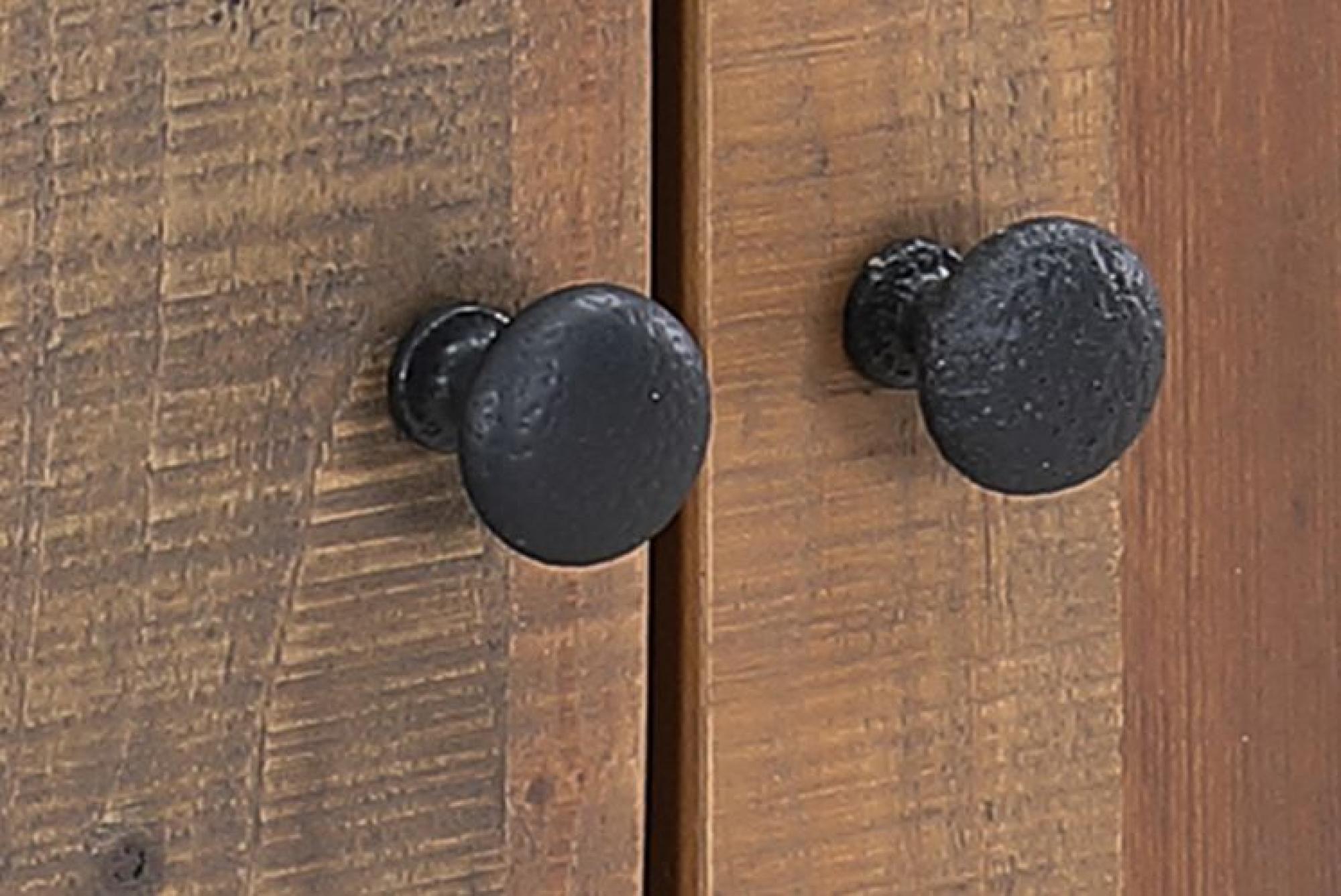 Product photograph of Ooki Modular Reclaimed Wood 2 Door Low Cupboard from Choice Furniture Superstore.