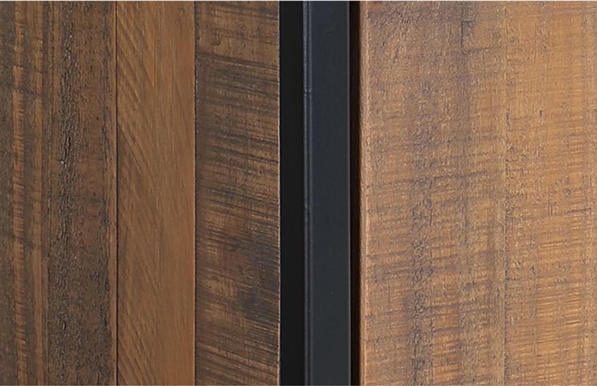 Product photograph of Ooki Modular Reclaimed Wood Medium 2 Door Cupboard from Choice Furniture Superstore.