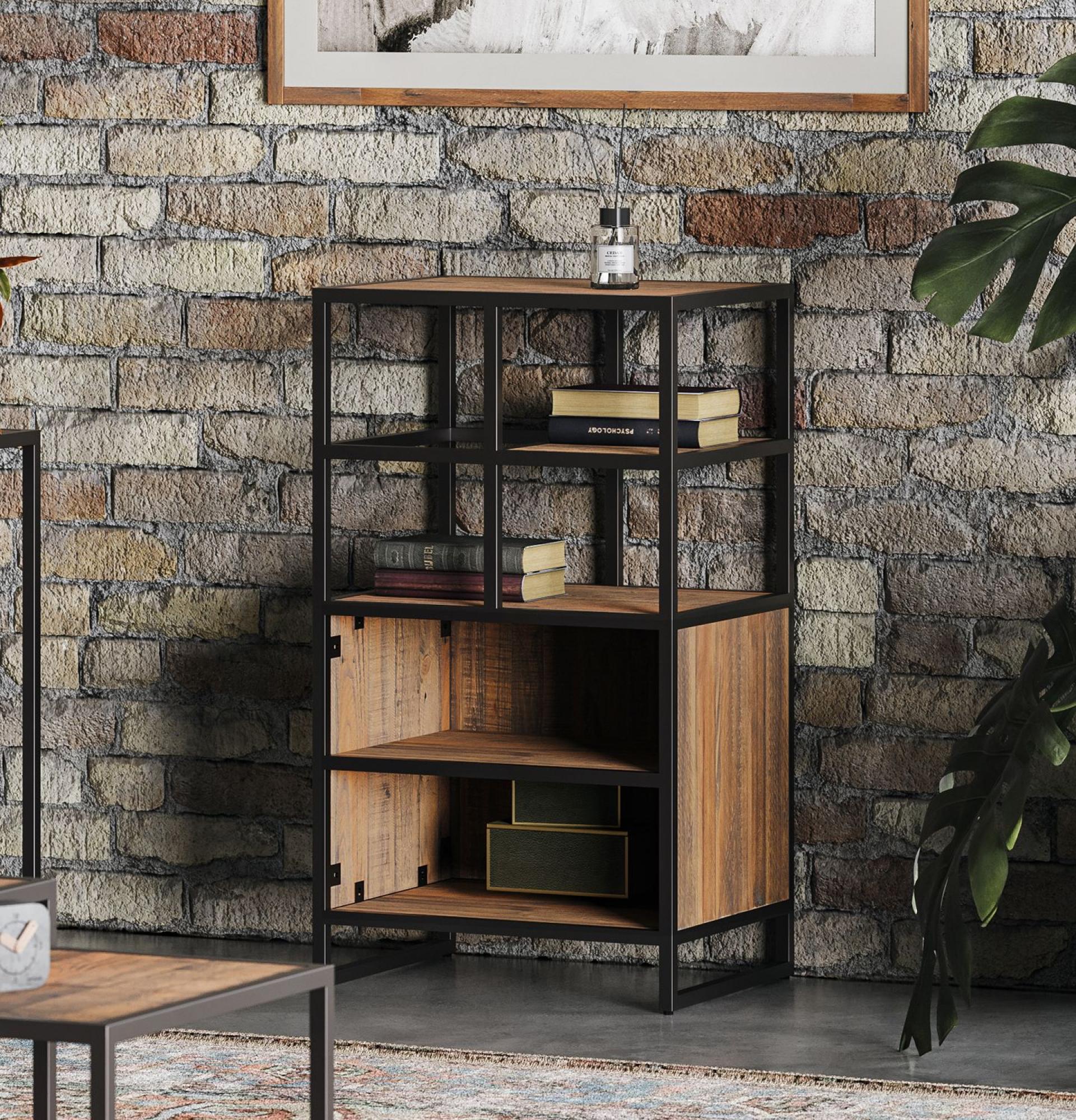 Product photograph of Ooki Modular Reclaimed Wood Bookcase from Choice Furniture Superstore.