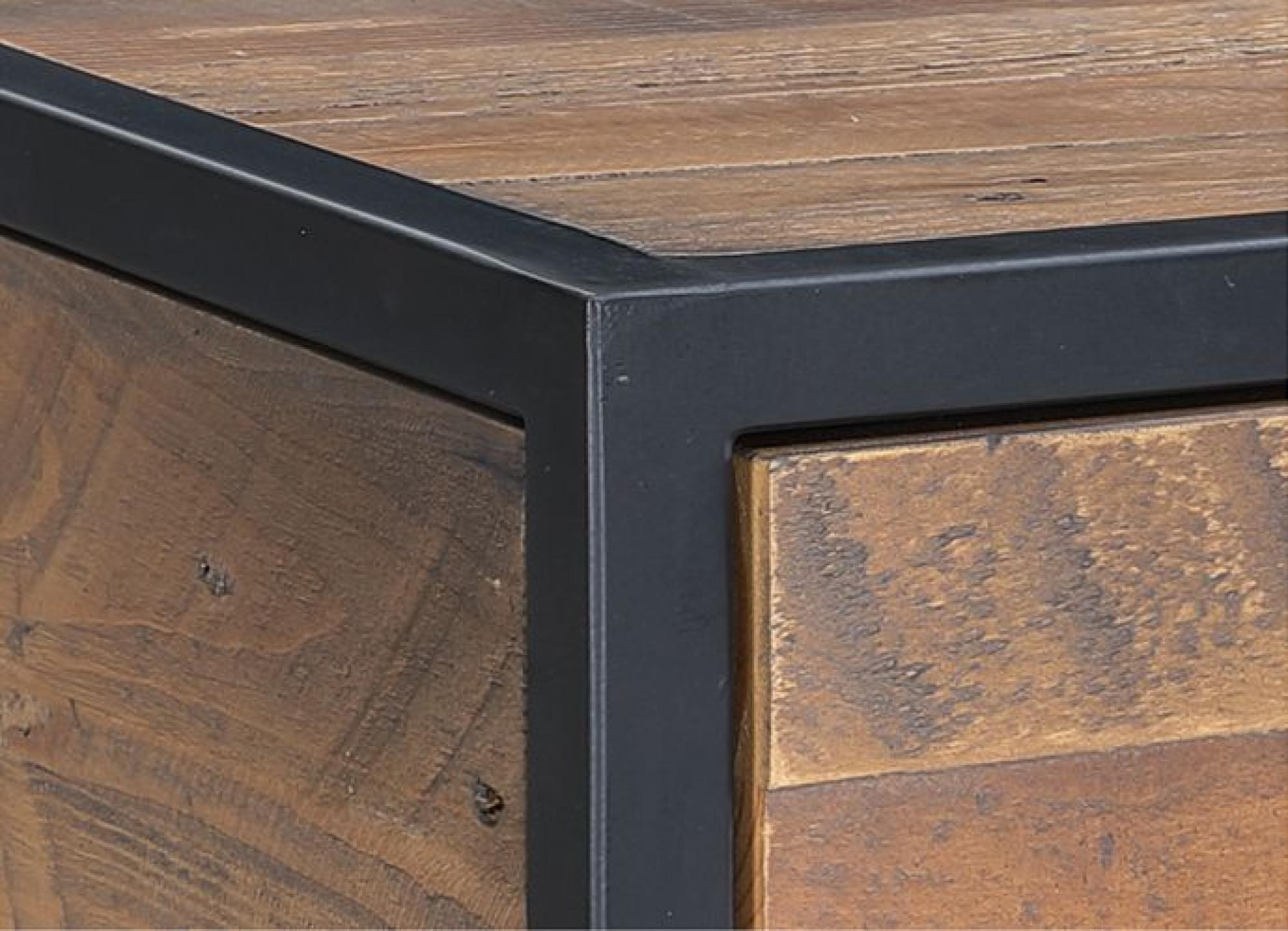 Product photograph of Ooki Modular Reclaimed Wood 4 Drawer Desk from Choice Furniture Superstore.