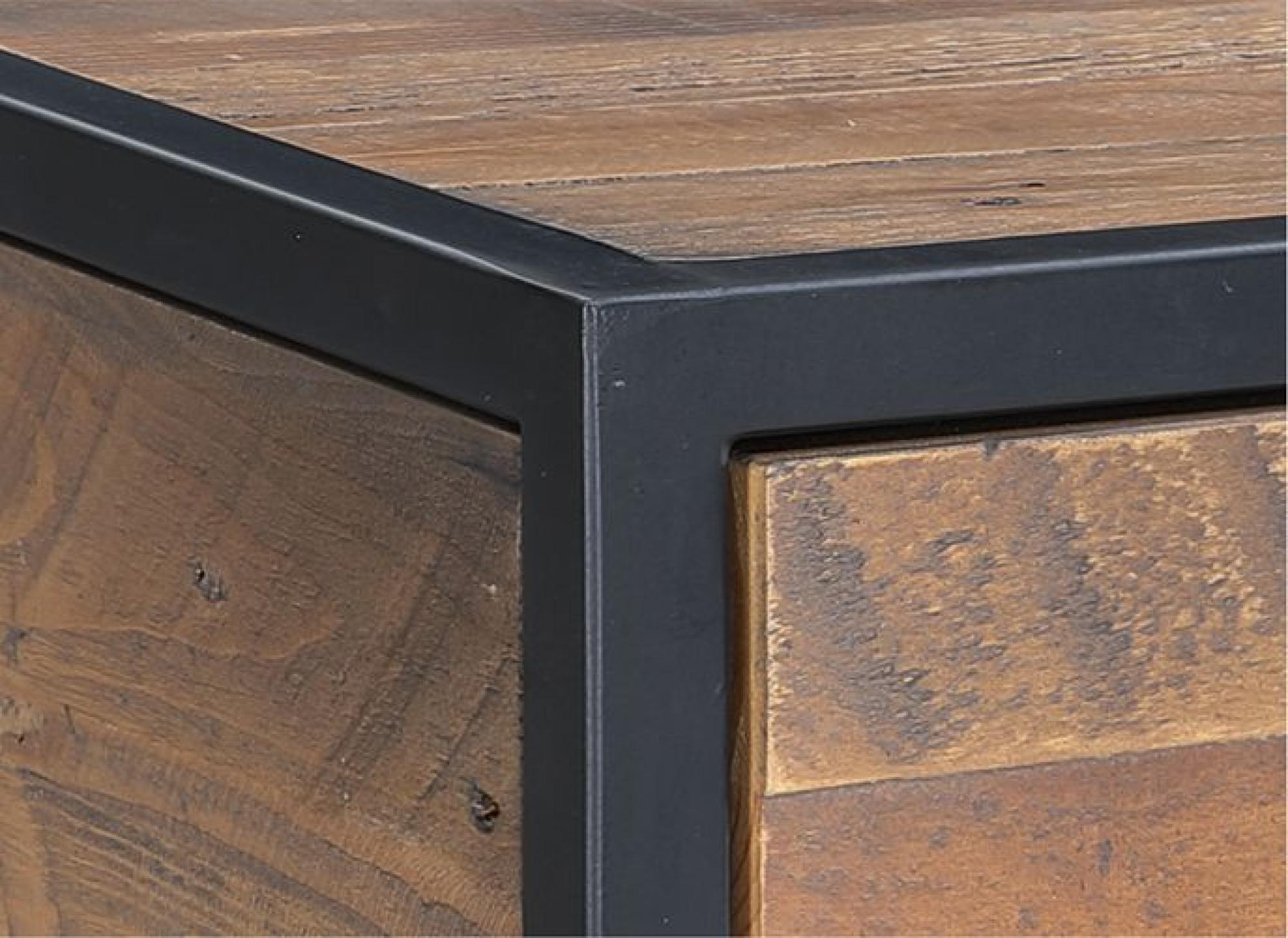 Product photograph of Ooki Reclaimed Wood 2 Door Tv Unit from Choice Furniture Superstore.
