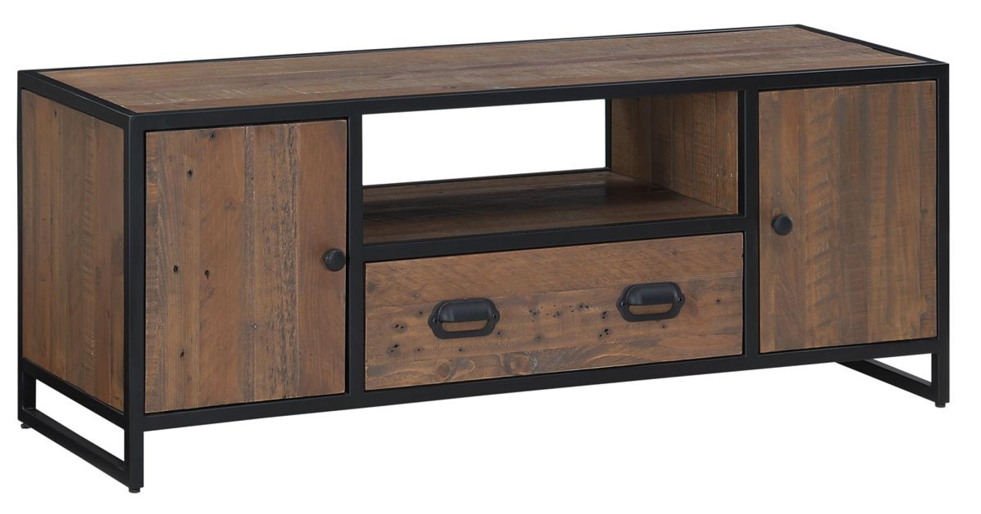 Product photograph of Ooki Reclaimed Wood 4 Door Tv Unit from Choice Furniture Superstore.