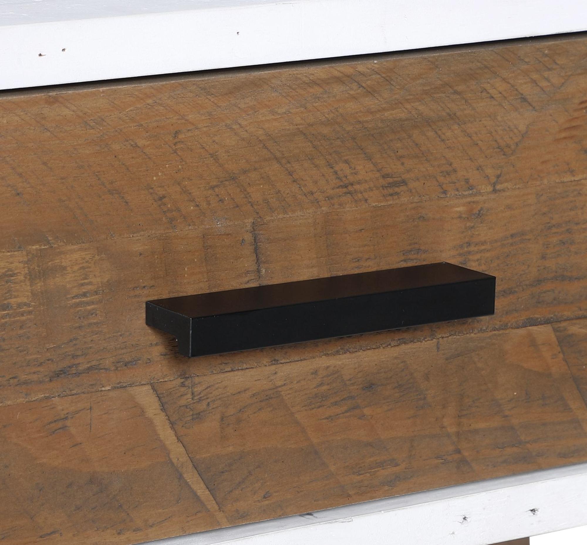 Product photograph of Trinity Reclaimed Wood And White Tv Unit from Choice Furniture Superstore.