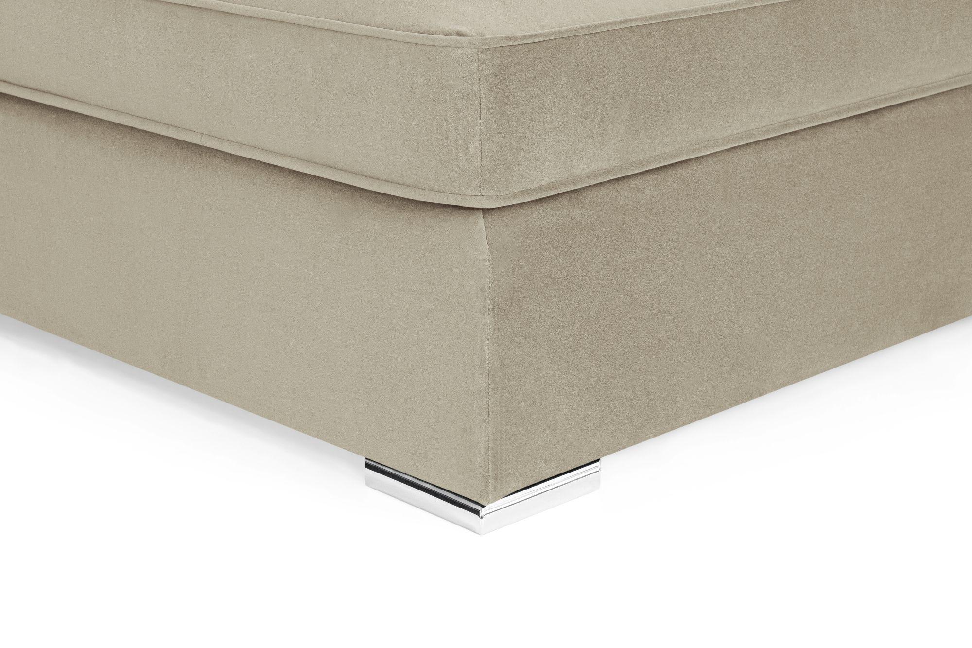 Product photograph of Belgravia Beige Velvet Fabric U Shape Corner Sofa Suite from Choice Furniture Superstore.