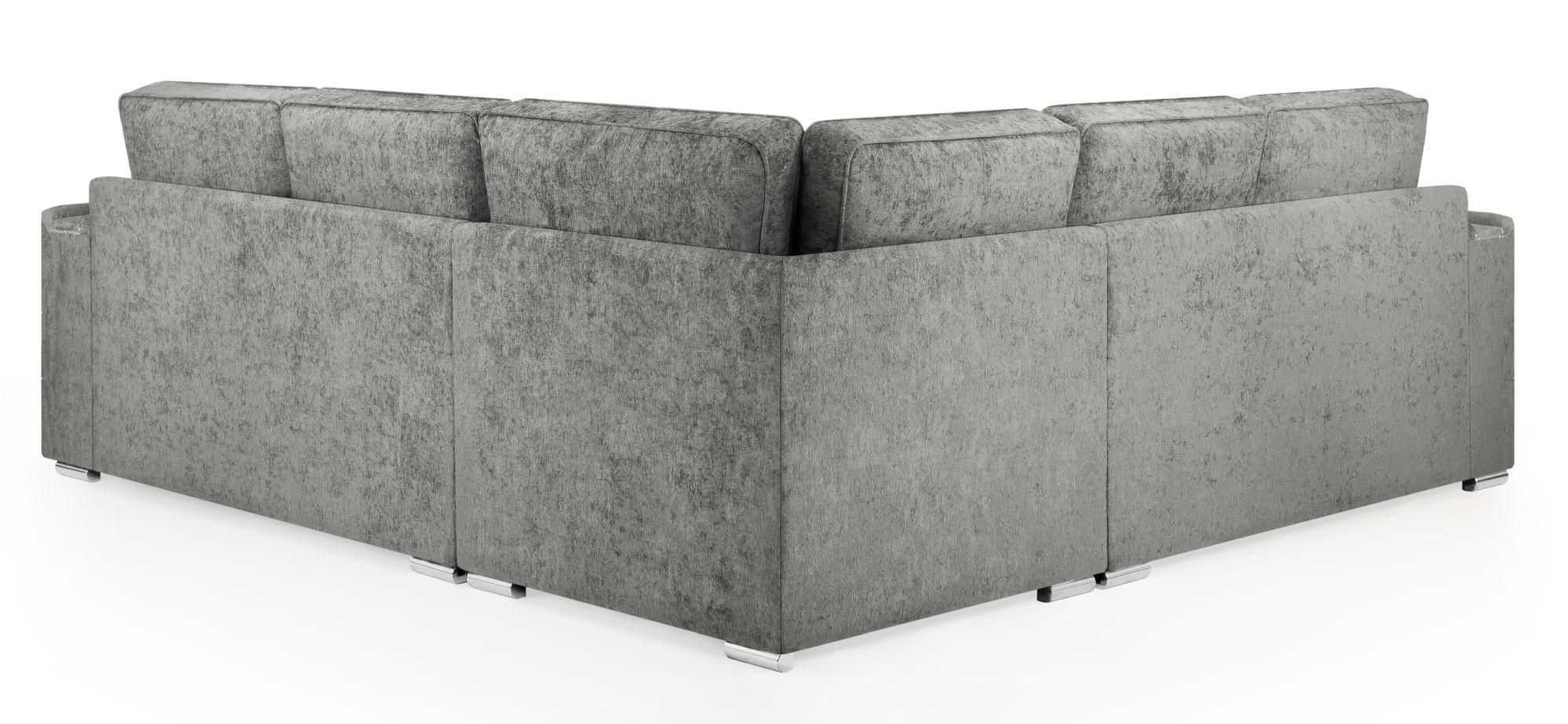 Product photograph of Bentley Charcoal Fabric Large Corner Sofa Suite from Choice Furniture Superstore.