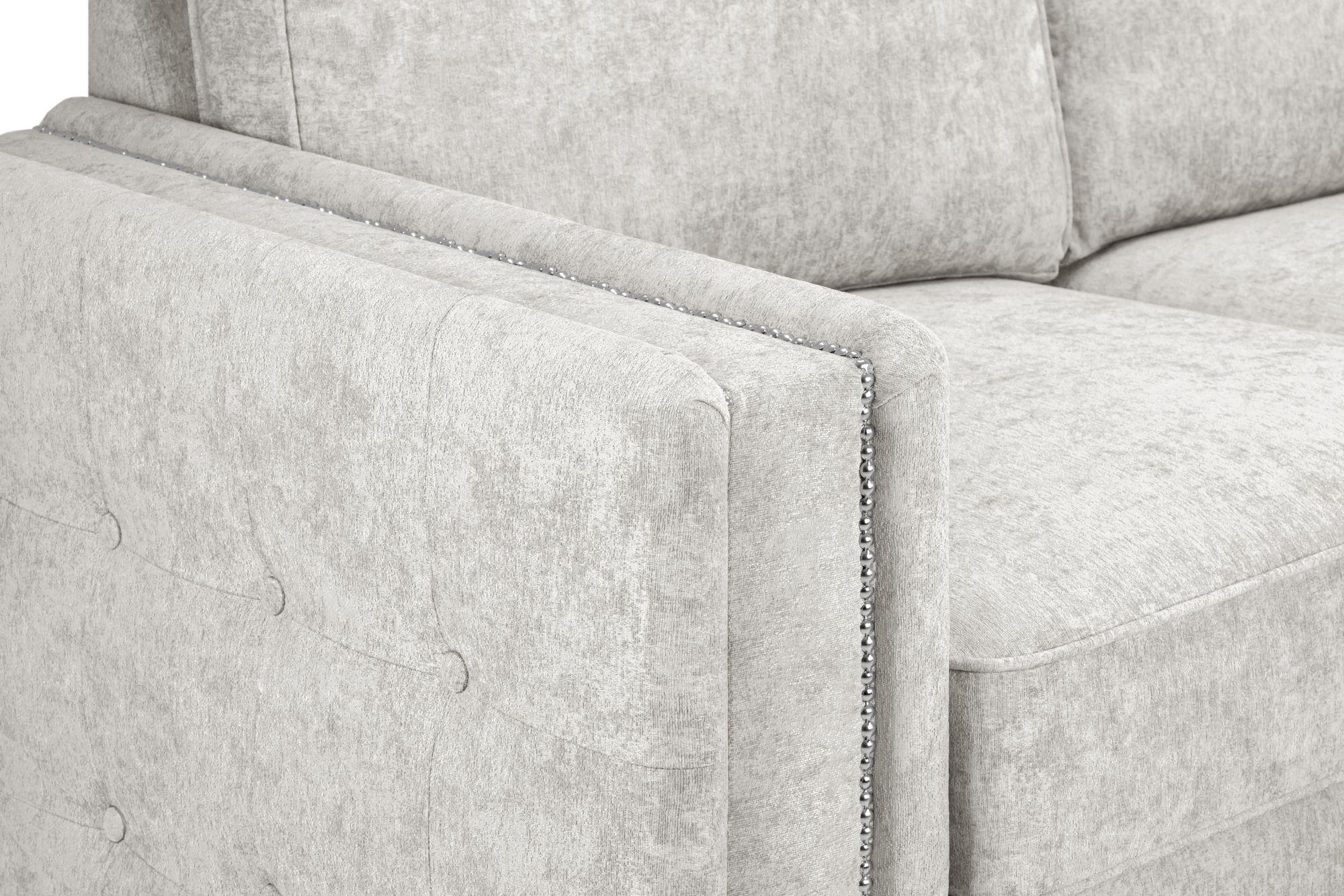 Product photograph of Bentley Silver Fabric 2 Seater Sofa from Choice Furniture Superstore.