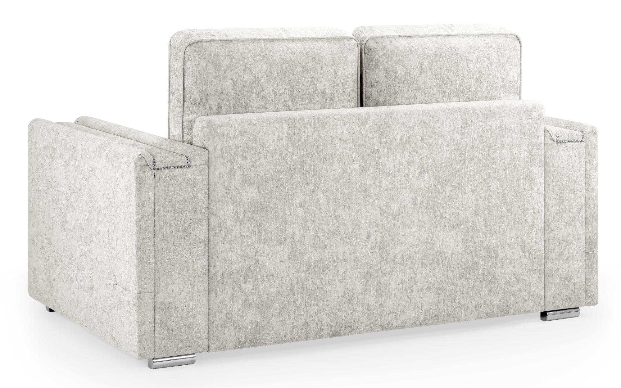 Product photograph of Bentley Silver Fabric 2 Seater Sofa from Choice Furniture Superstore.