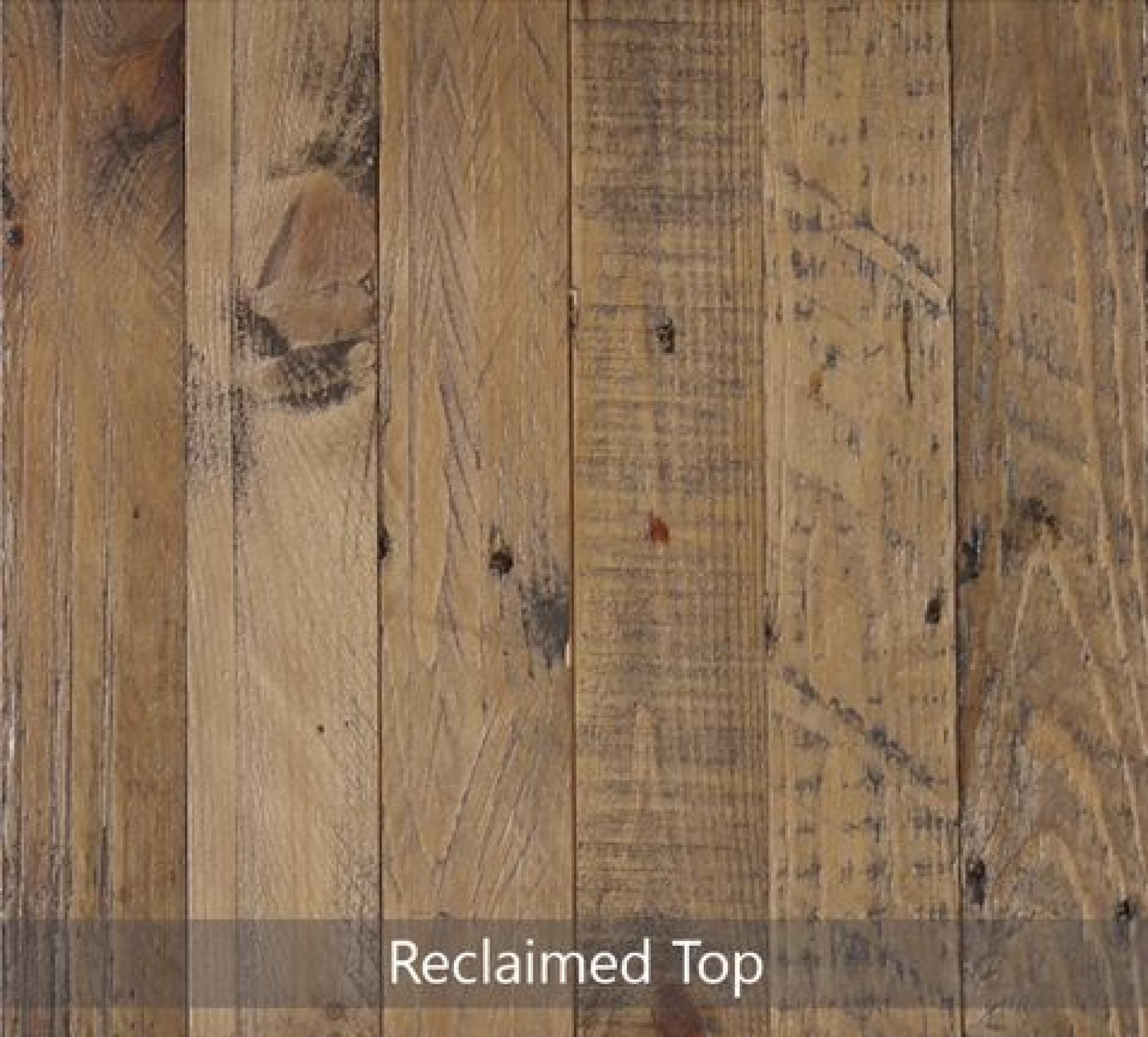 Product photograph of Splash Of White Reclaimed Wood 4 Drawer Kitchen Island from Choice Furniture Superstore.