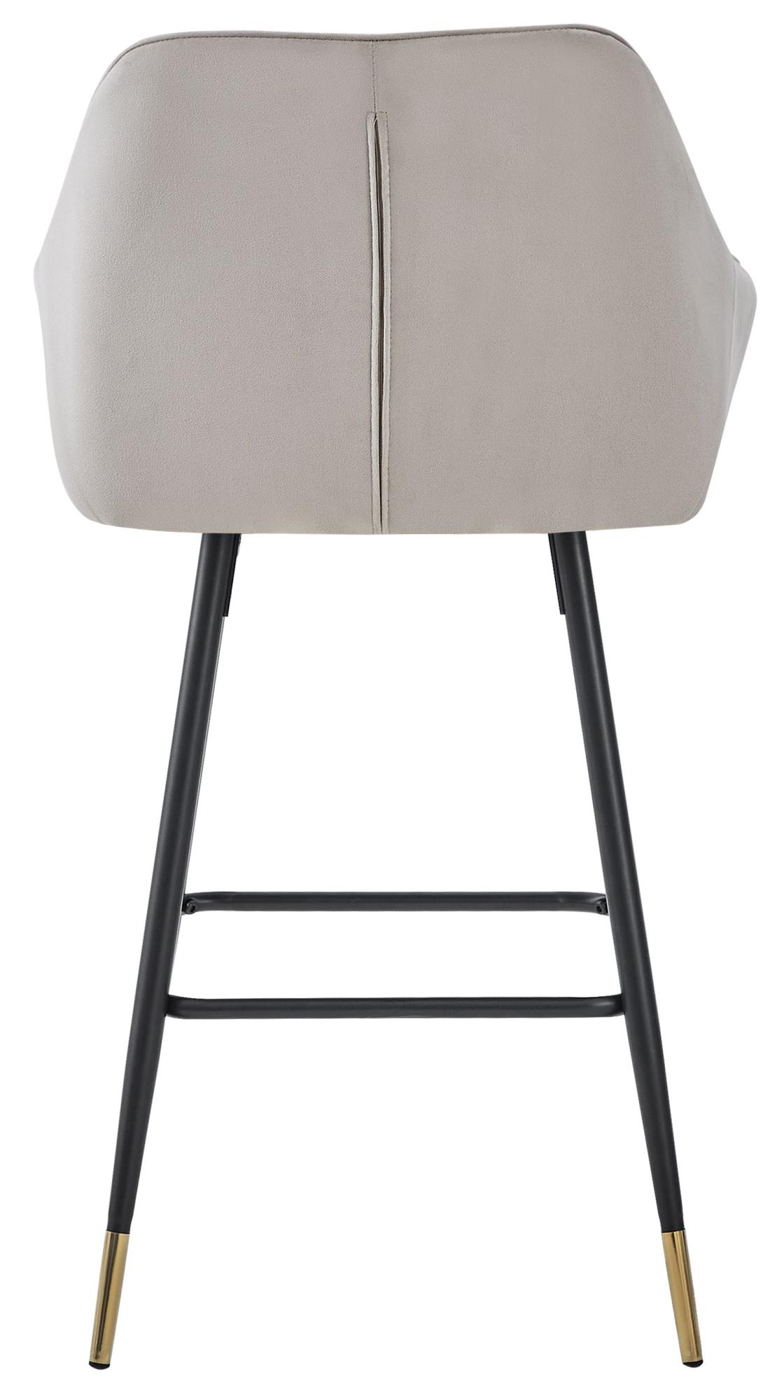 Product photograph of 2 X Mink Velvet Fabric Barstool from Choice Furniture Superstore.