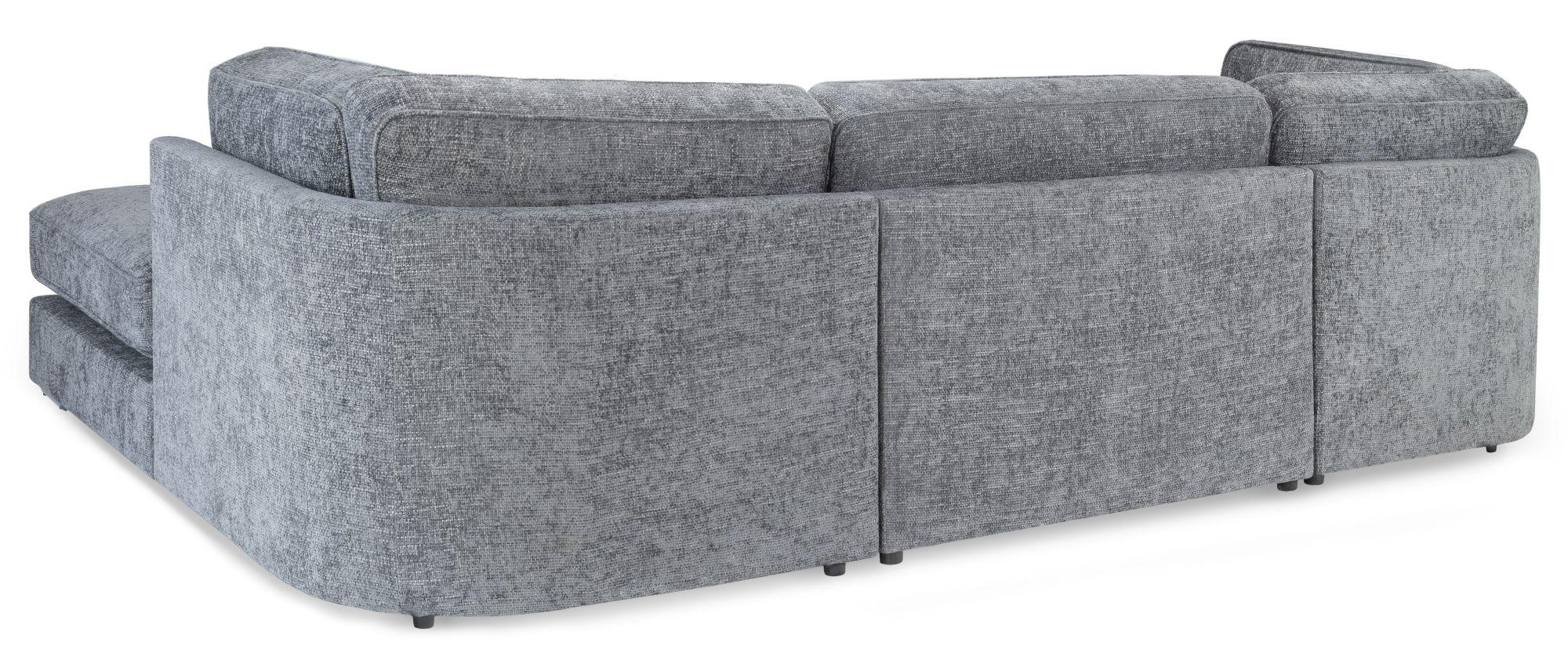 Product photograph of Esma Grey Fabric U Shape Corner Sofa Suite from Choice Furniture Superstore.