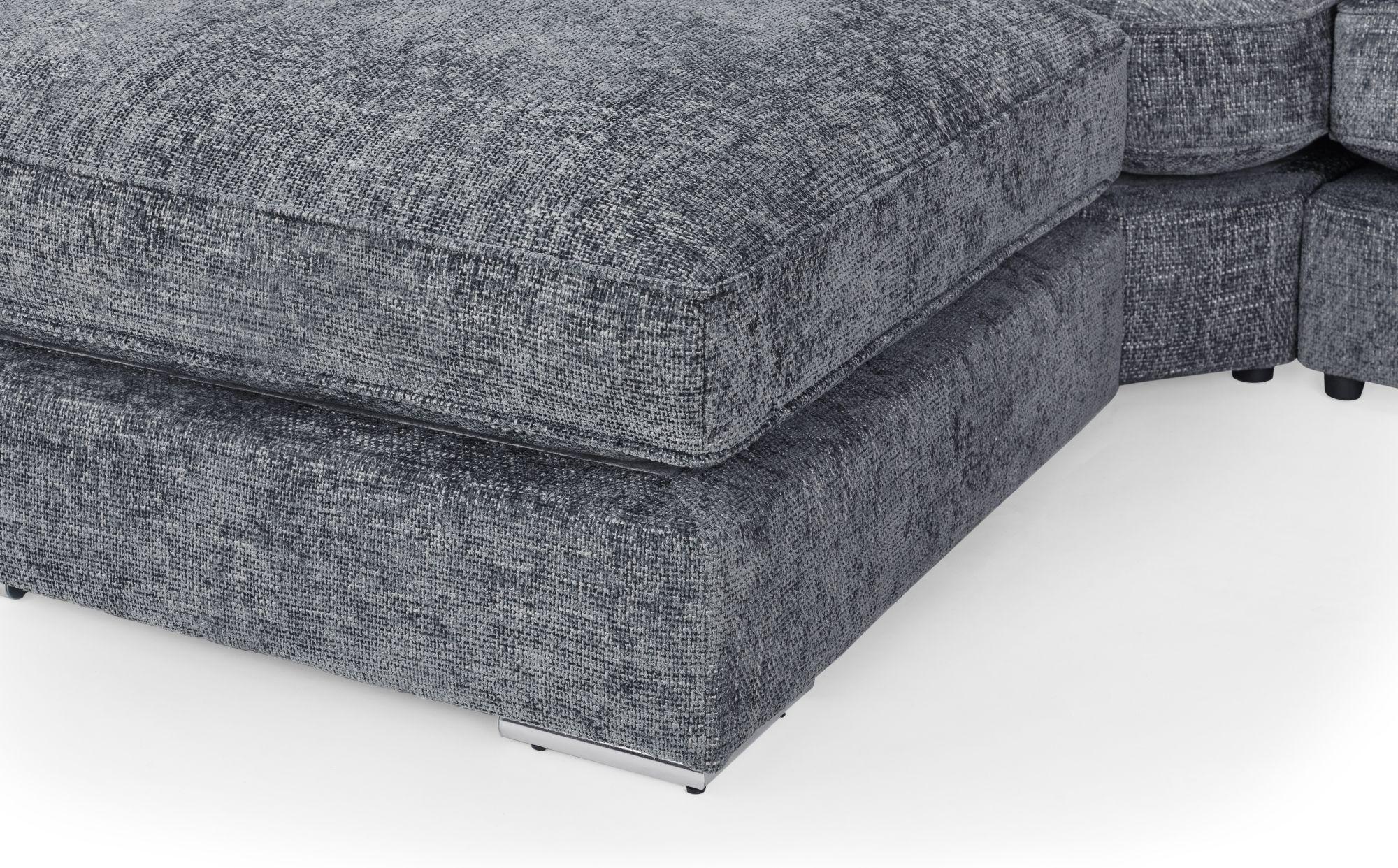 Product photograph of Esma Grey Fabric U Shape Corner Sofa Suite from Choice Furniture Superstore.