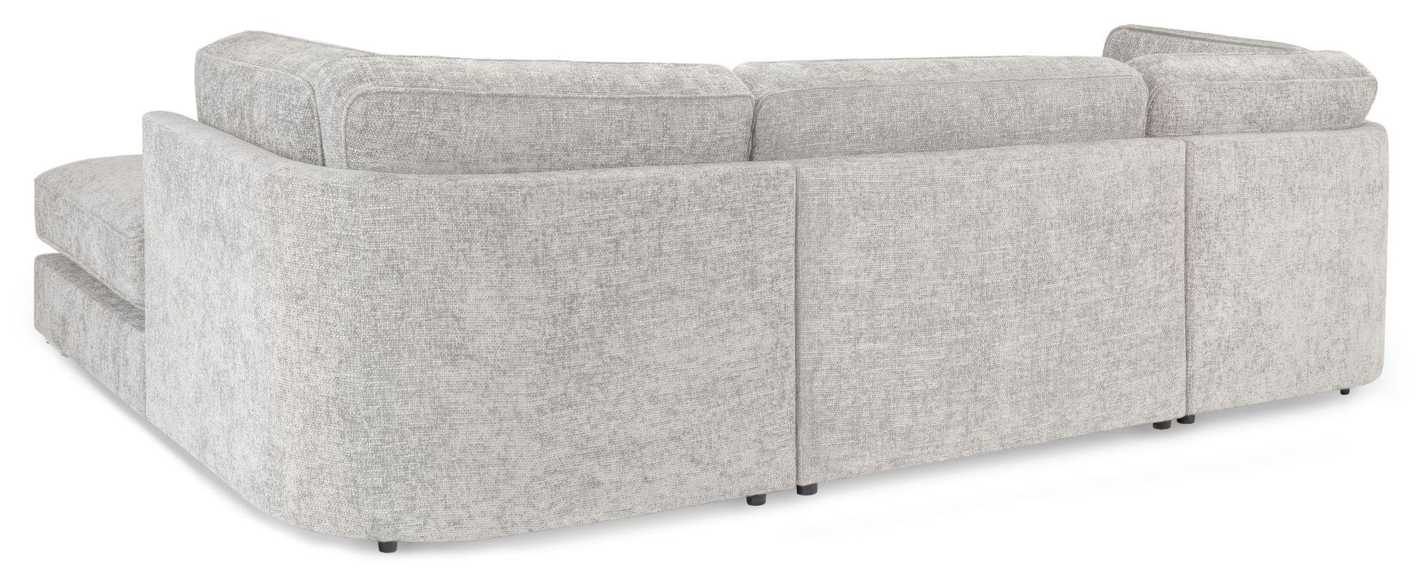 Product photograph of Esma Ivory Fabric U Shape Corner Sofa Suite from Choice Furniture Superstore.