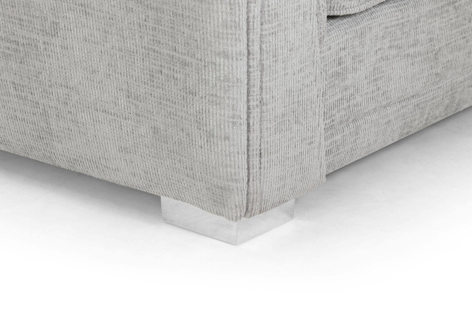 Product photograph of Cony Grey Fabric Footstool from Choice Furniture Superstore.