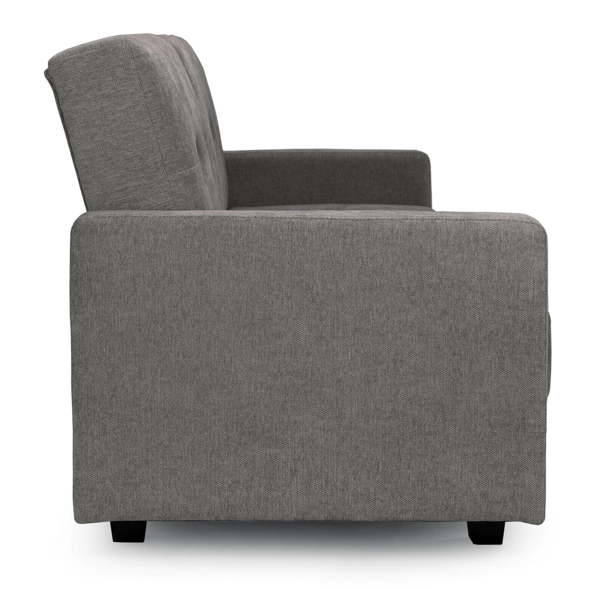 Product photograph of Hive Dark Grey Fabric 3 Seater Click Clack Sofabed from Choice Furniture Superstore.