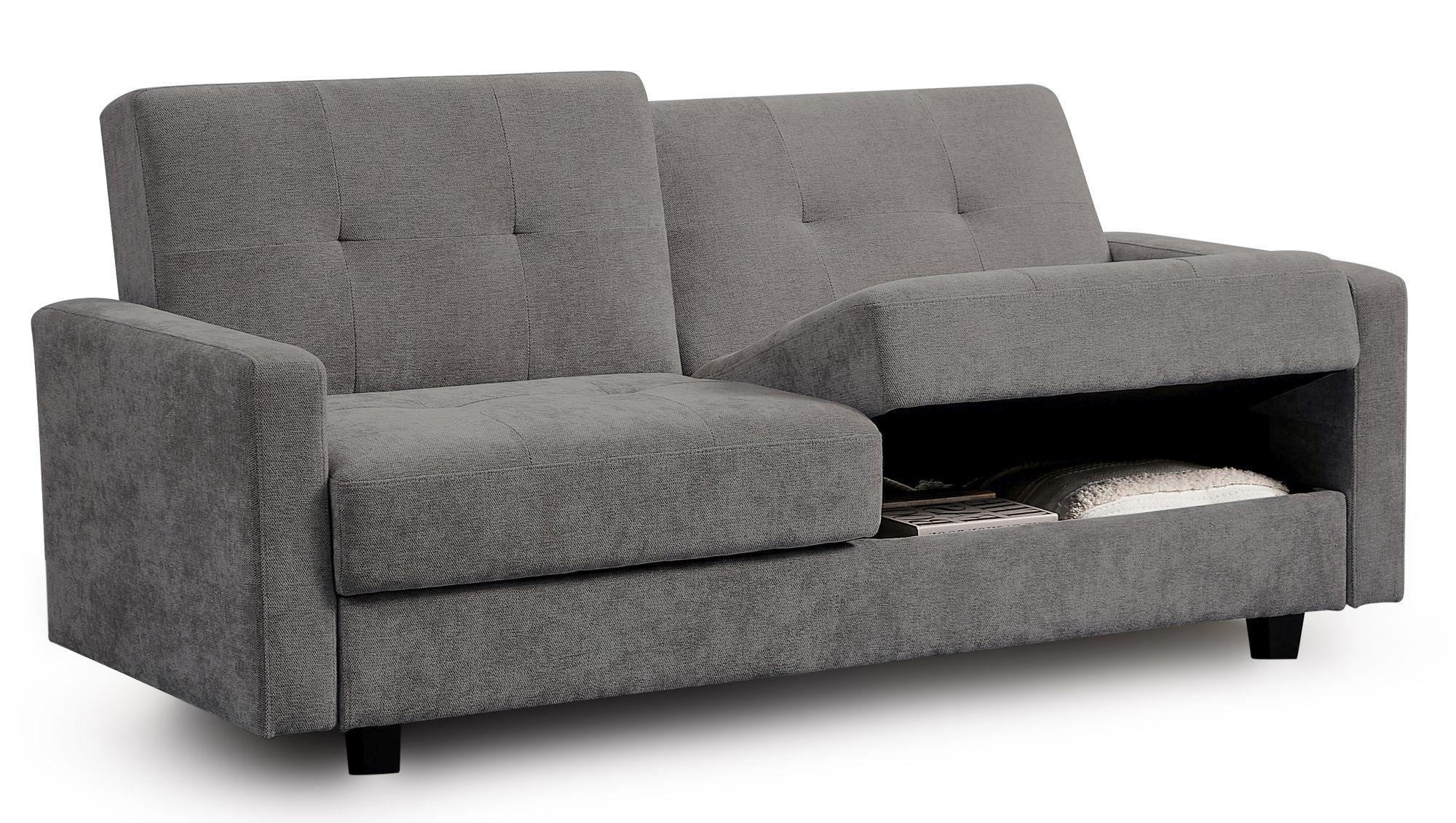 Product photograph of Hive Dark Grey Fabric 3 Seater Click Clack Sofabed from Choice Furniture Superstore.
