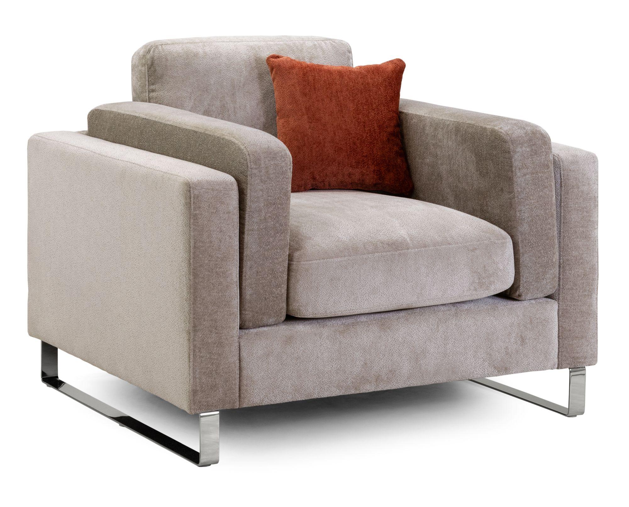 Product photograph of Kingston Beige Fabric Armchair from Choice Furniture Superstore.