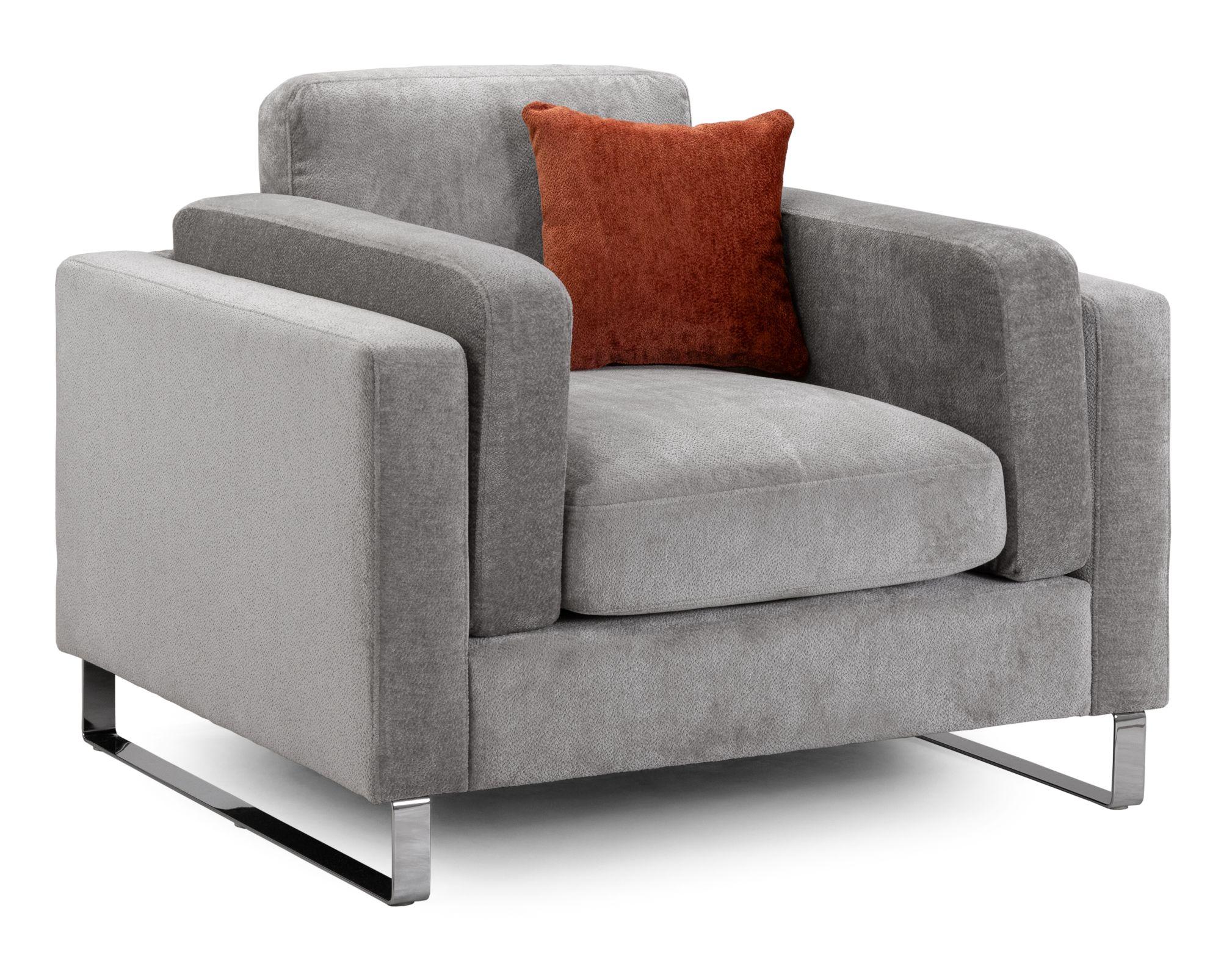 Product photograph of Kingston Grey Fabric Armchair from Choice Furniture Superstore.