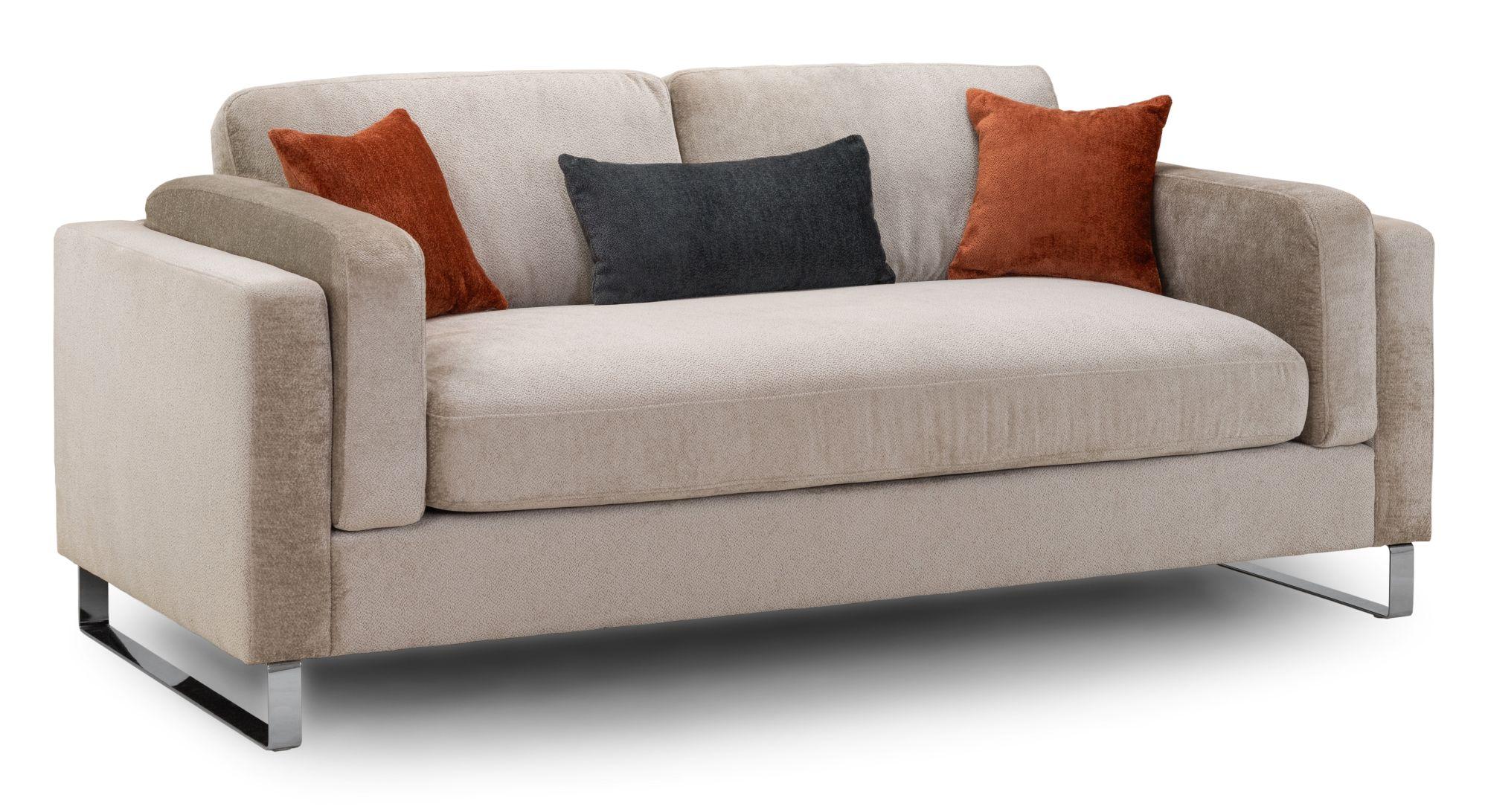 Product photograph of Kingston Beige Fabric 3 Seater Sofa from Choice Furniture Superstore.