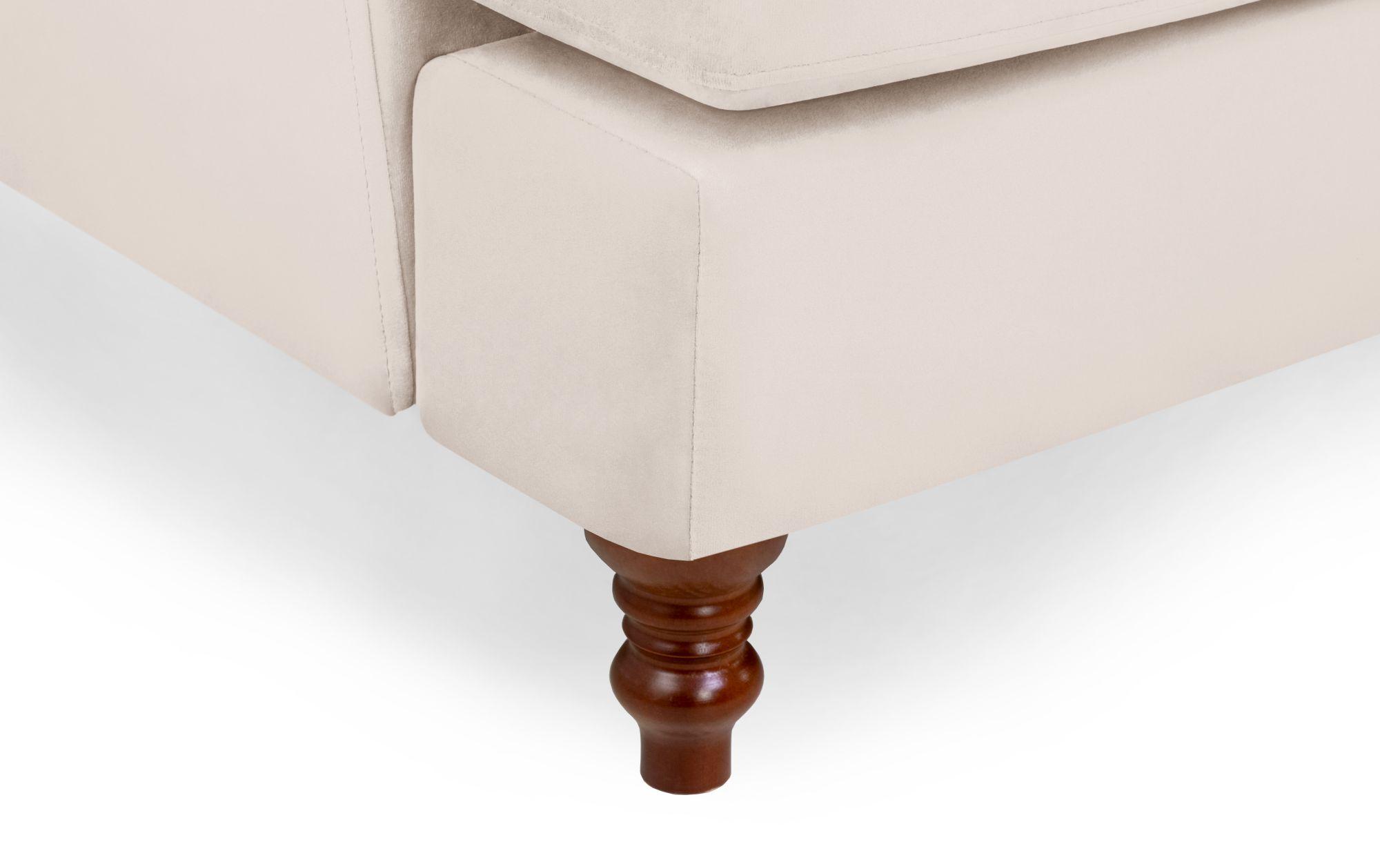 Product photograph of Bari Beige Fabric Right Hand Facing Corner Sofa from Choice Furniture Superstore.