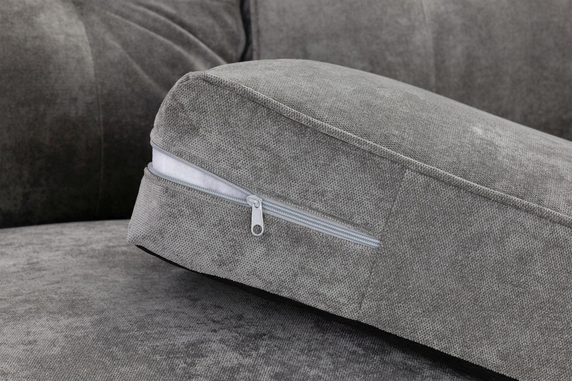 Product photograph of Maxwell Grey Fabric Large Corner Sofa from Choice Furniture Superstore.