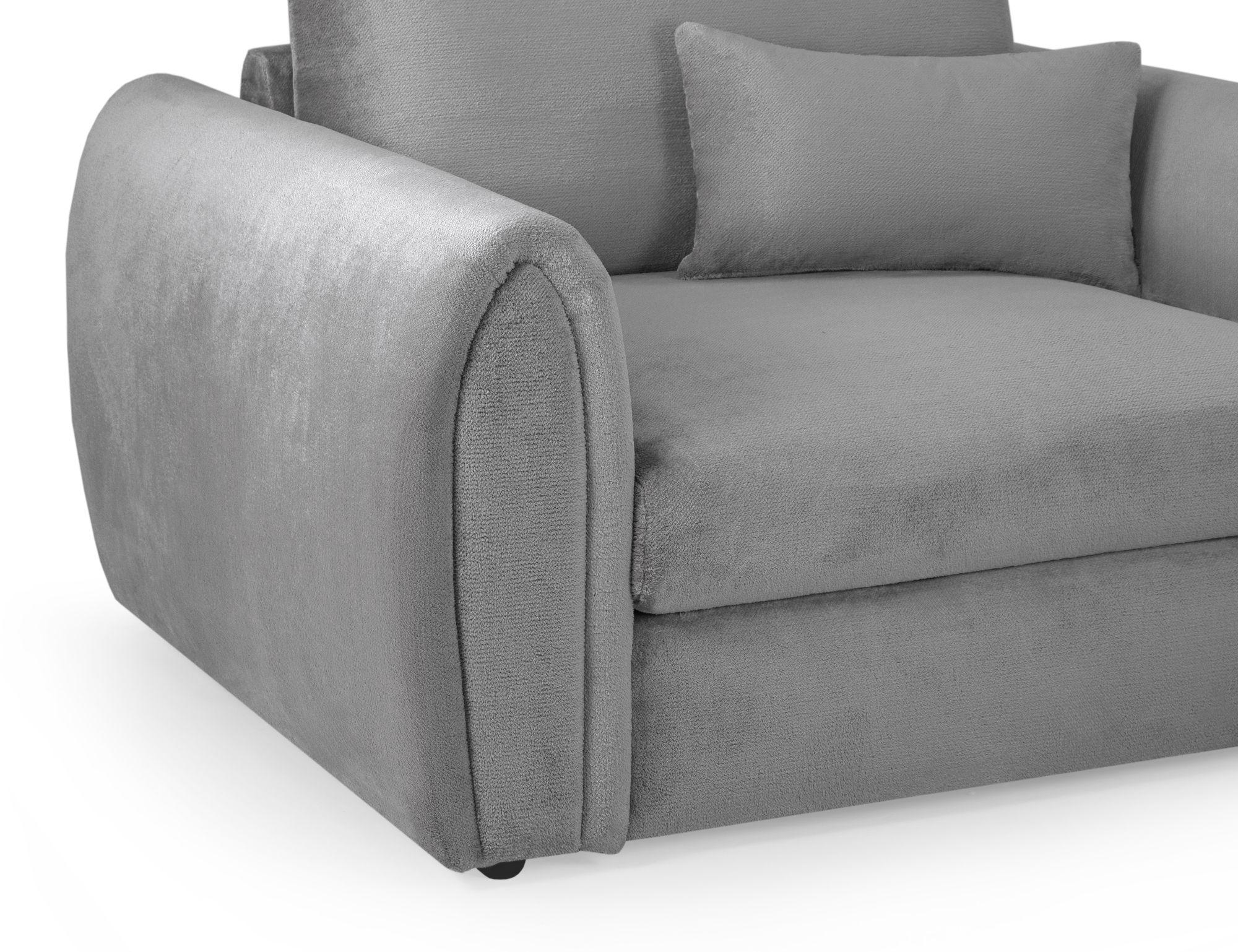 Product photograph of Mirabel Grey Fabric Armchair from Choice Furniture Superstore.