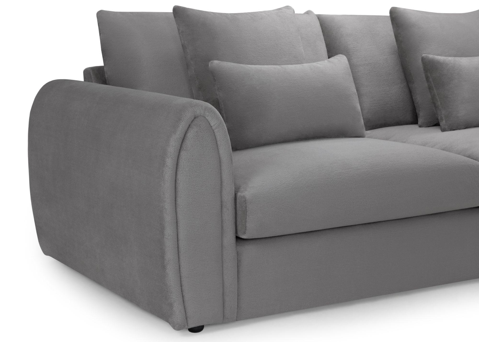 Product photograph of Mirabel Grey Fabric Left Hand Facing Corner Sofa from Choice Furniture Superstore.