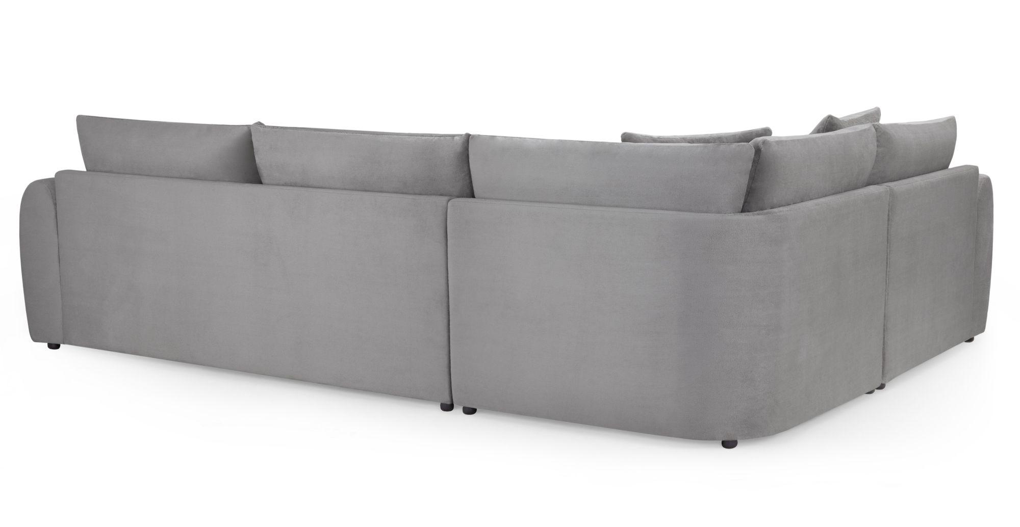 Product photograph of Mirabel Grey Fabric Left Hand Facing Corner Sofa from Choice Furniture Superstore.