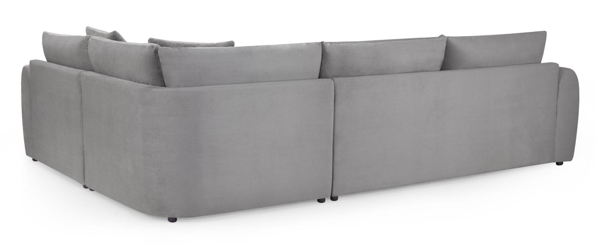 Product photograph of Mirabel Grey Fabric Right Hand Facing Corner Sofa from Choice Furniture Superstore.