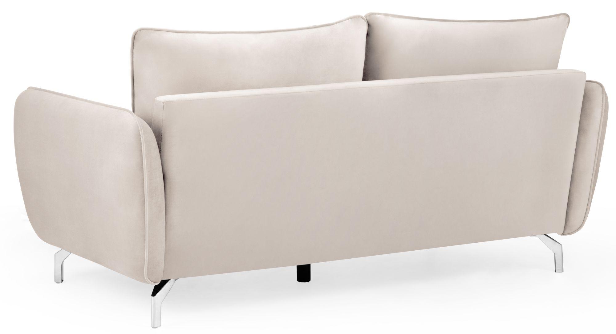 Product photograph of Lavard Beige Plush Velvet Fabric 2 Seater Sofa from Choice Furniture Superstore.