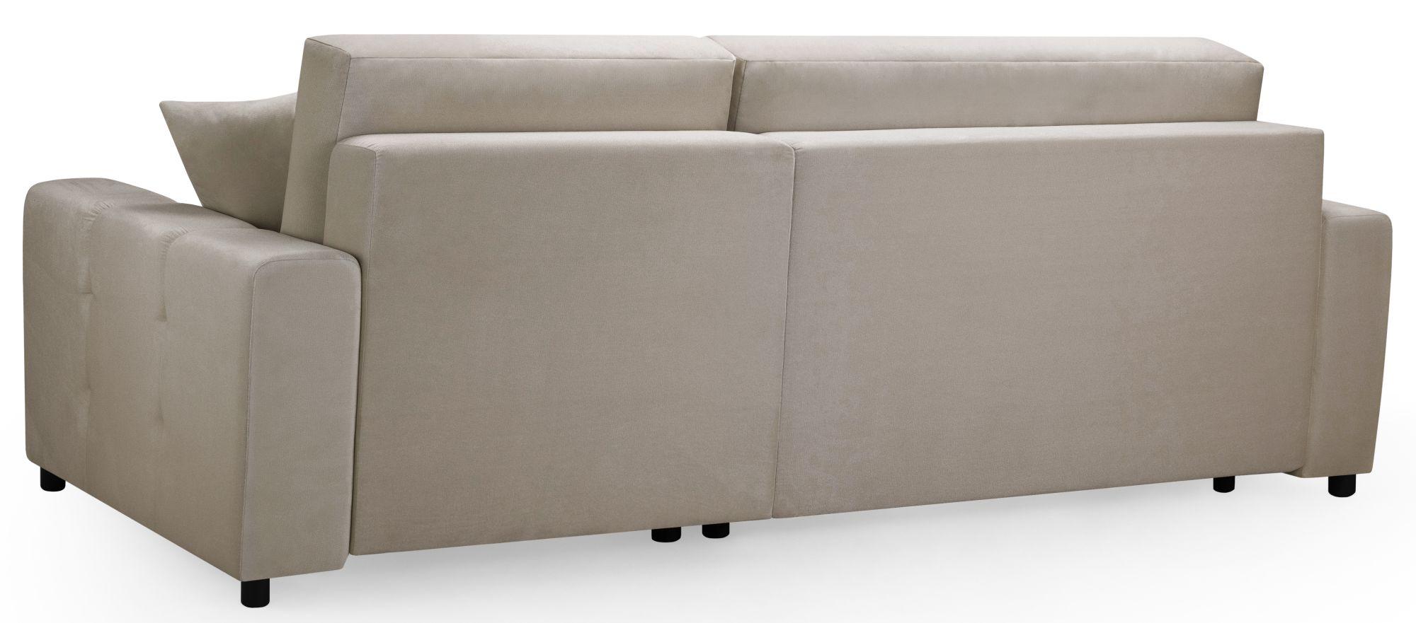 Product photograph of Luki Mocha Fabric Right Hand Facing Corner Sofabed With Storage from Choice Furniture Superstore.