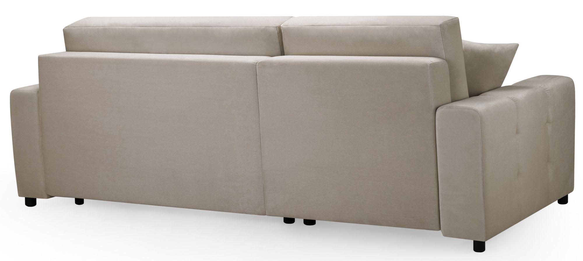 Product photograph of Luki Mocha Fabric Left Hand Facing Corner Sofabed With Storage from Choice Furniture Superstore.