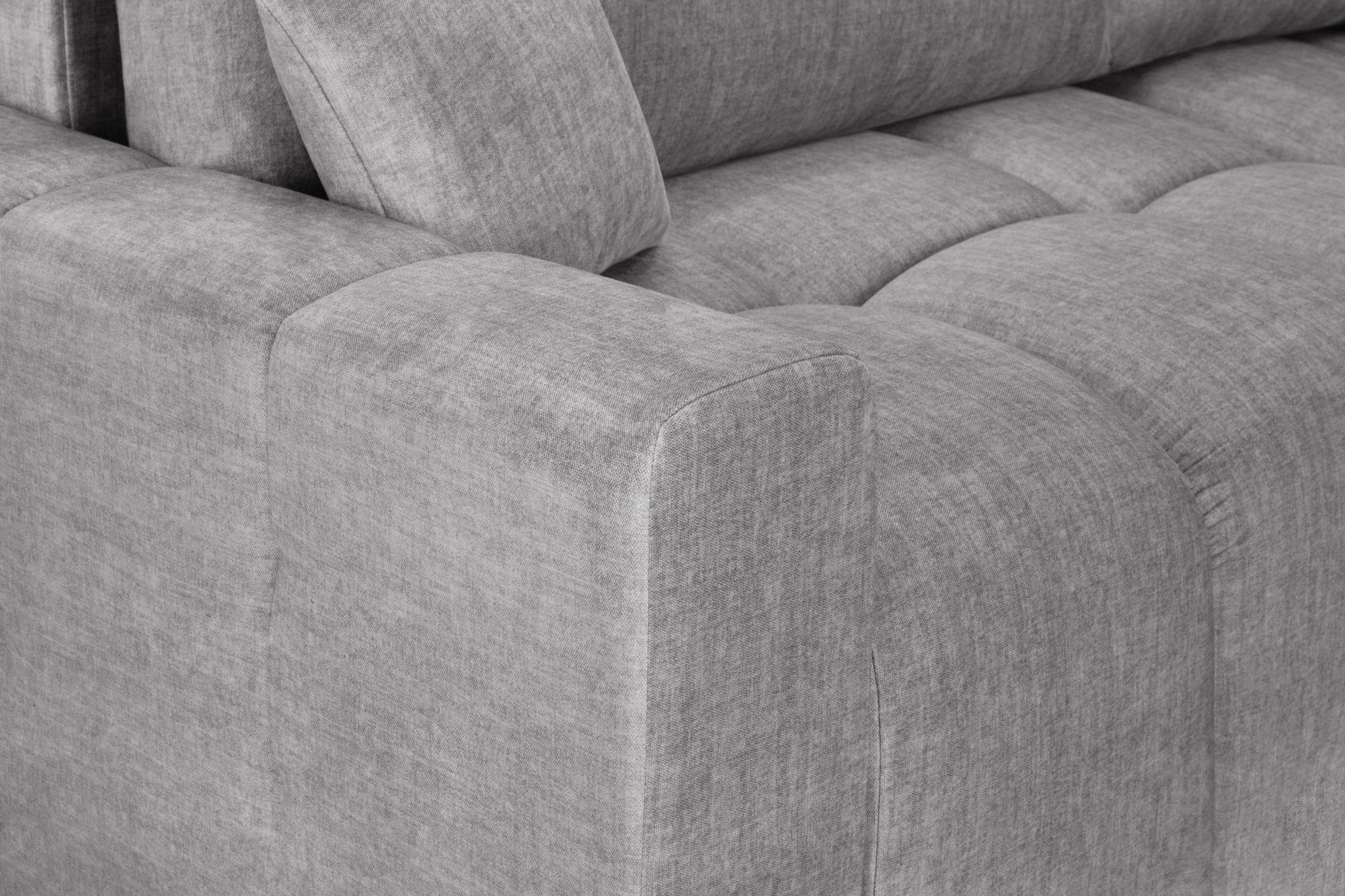 Product photograph of Luki Grey Fabric Right Hand Facing Corner Sofabed With Storage from Choice Furniture Superstore.