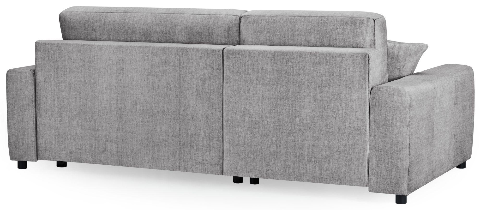 Product photograph of Luki Grey Fabric Left Hand Facing Corner Sofabed With Storage from Choice Furniture Superstore.