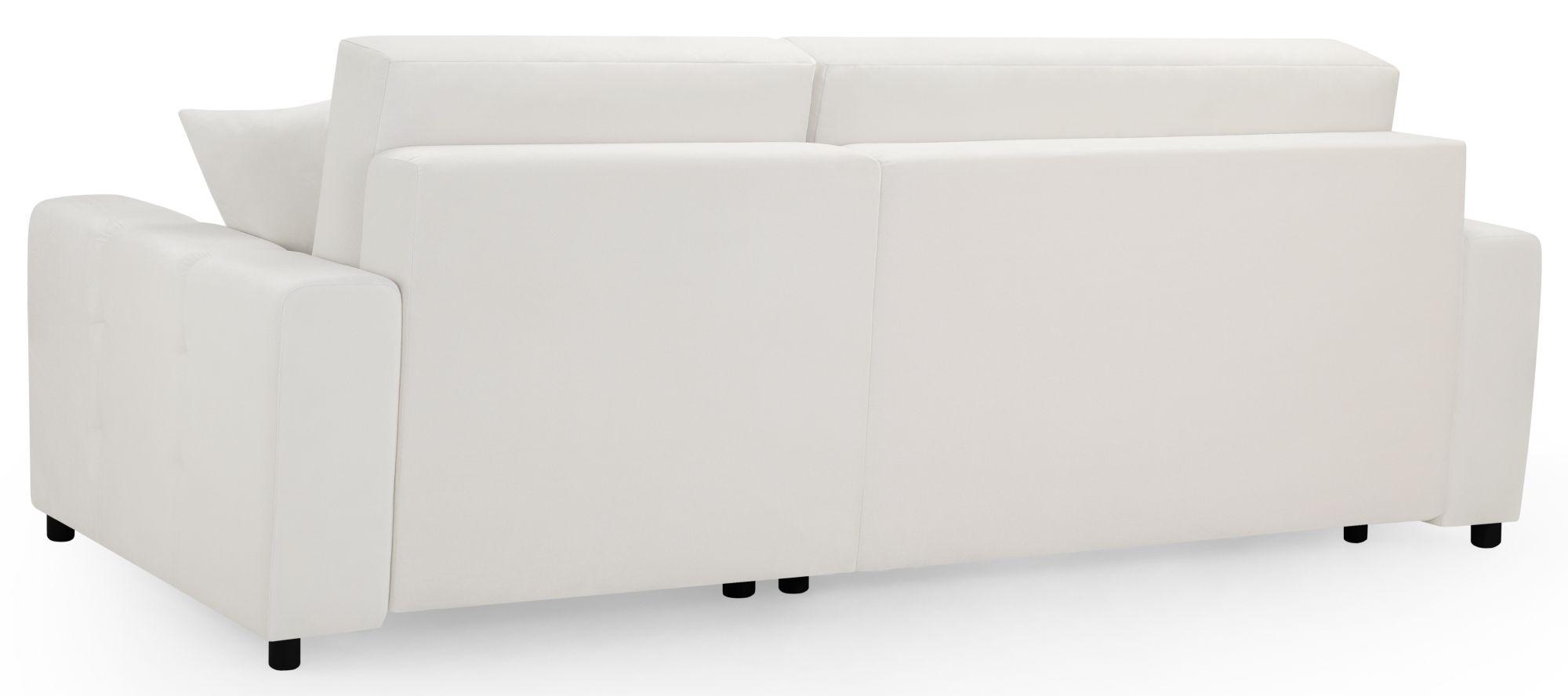 Product photograph of Luki Beige Fabric Right Hand Facing Corner Sofabed With Storage from Choice Furniture Superstore.